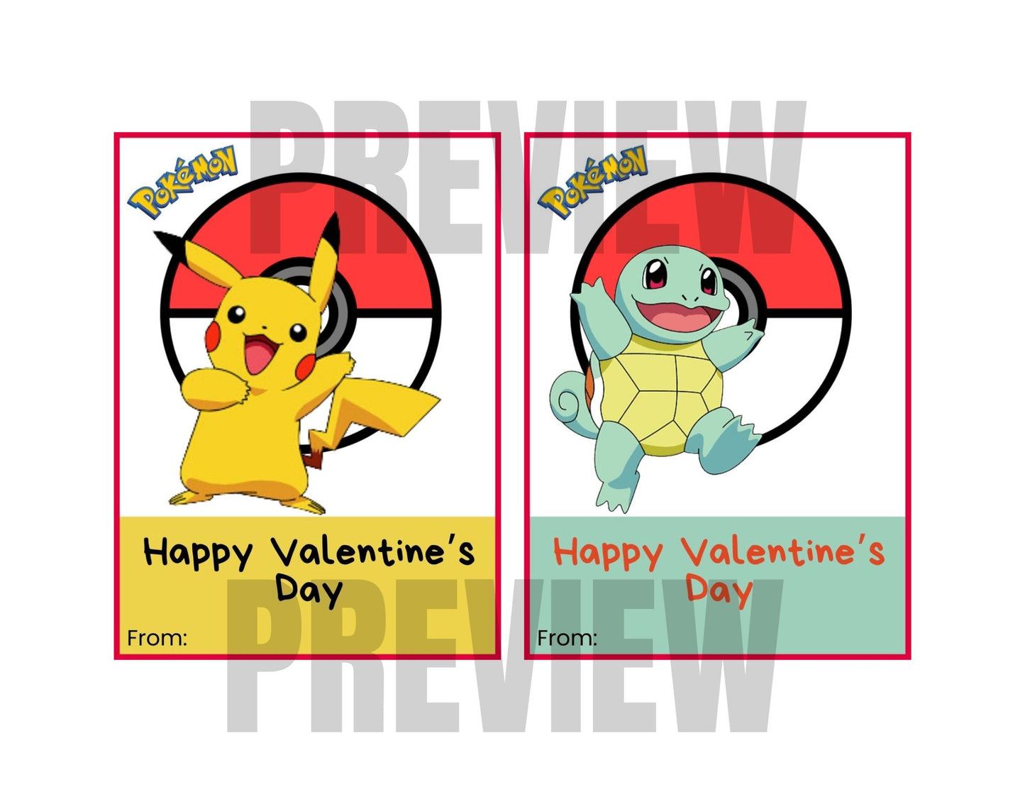 pokemon printable happy valentine's day cards