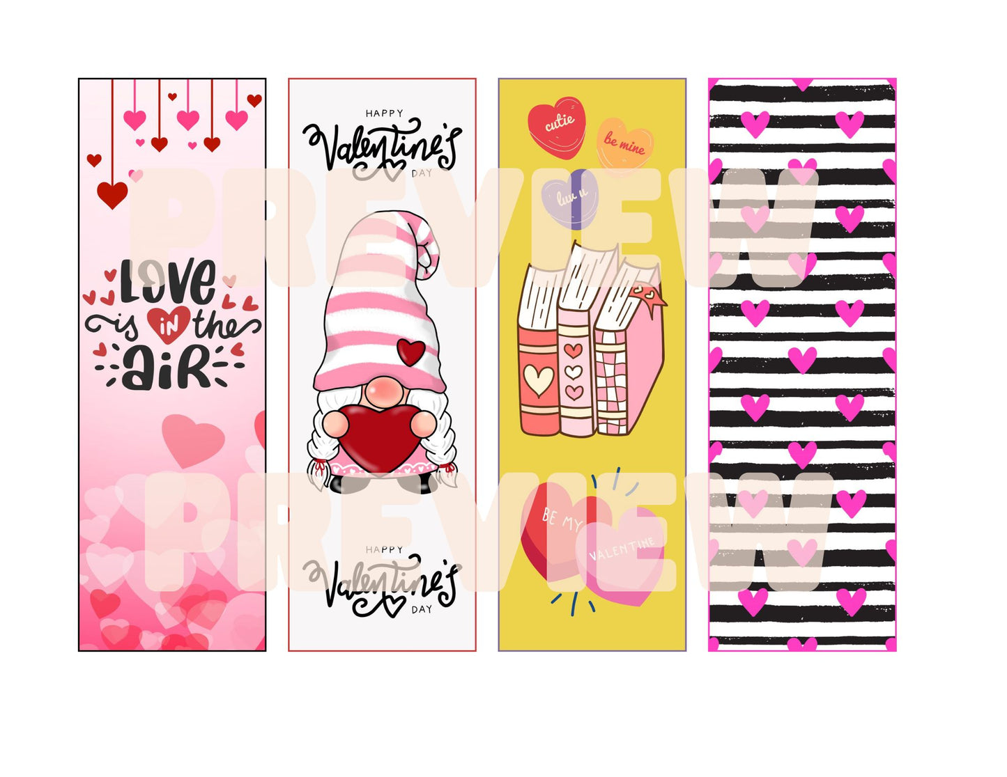 Valentine's Day Bookmarks - Printable Valentine's Day Bookmarks for Kids