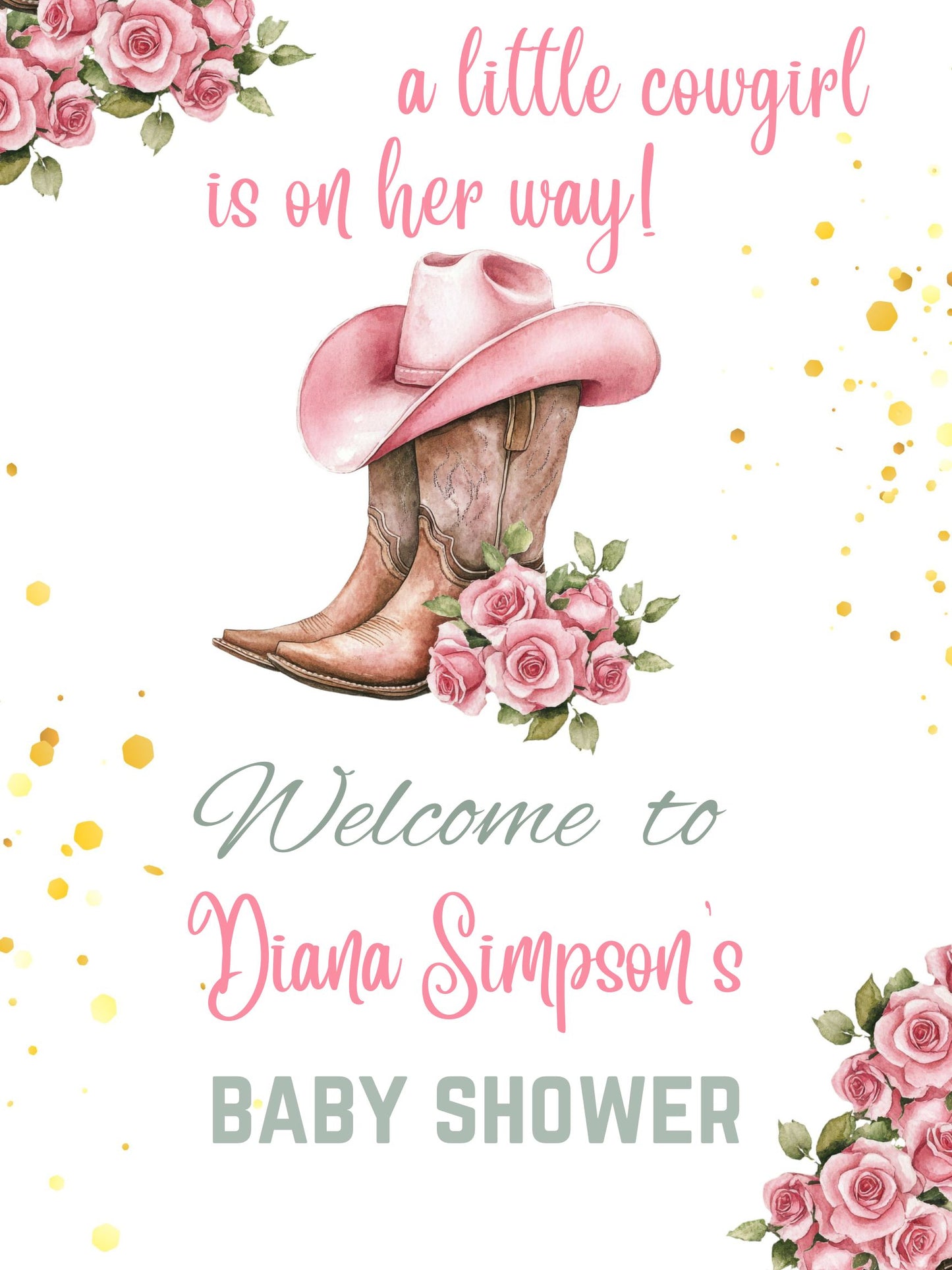 cowgirl western theme baby shower