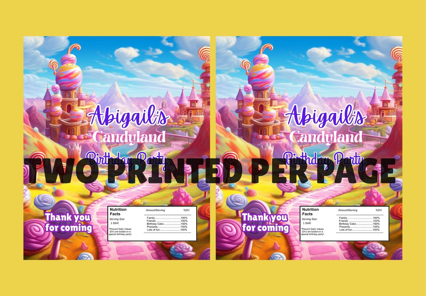 candyland birthday party favors