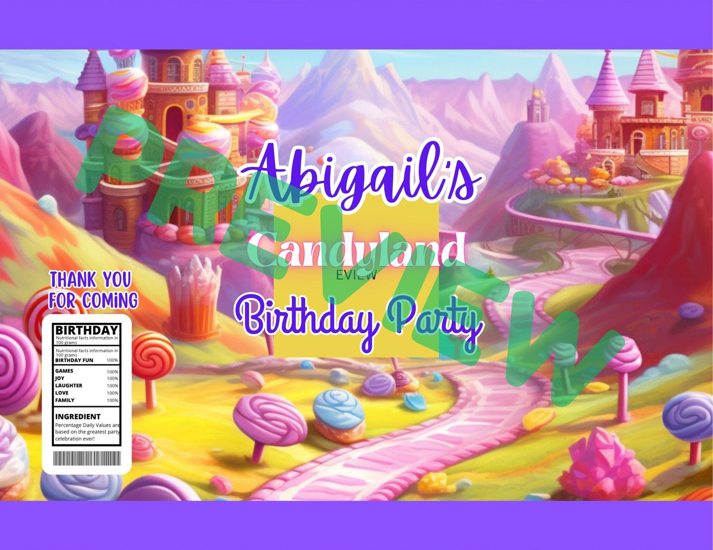 candyland birthday party bags
