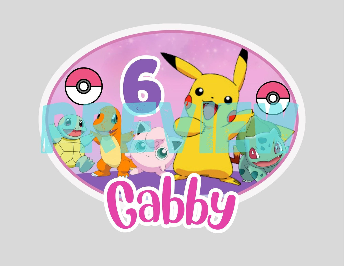 printable girl pokemon birthday cake ideas