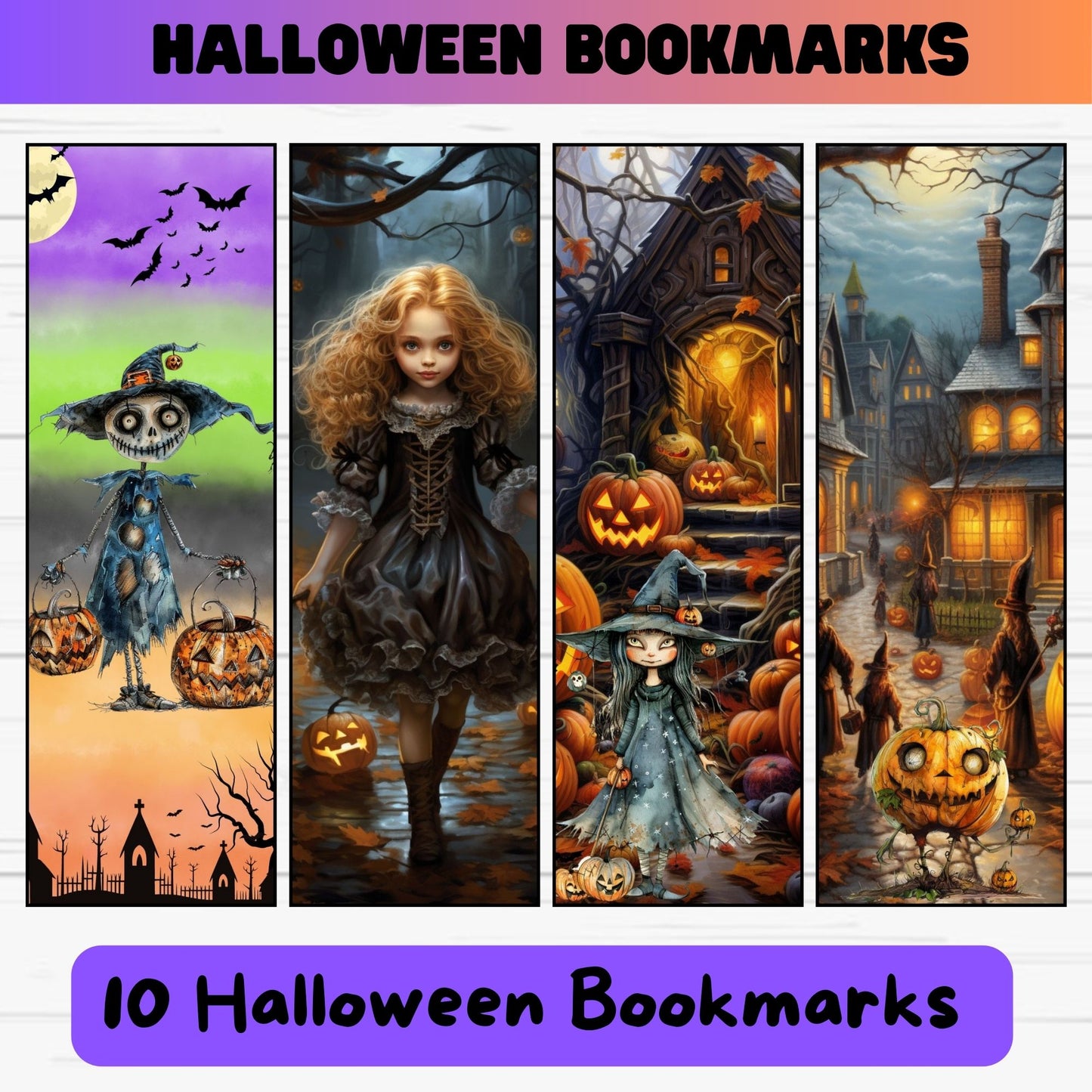 Halloween Bookmarks for Kids- Printable Halloween Bookmarks