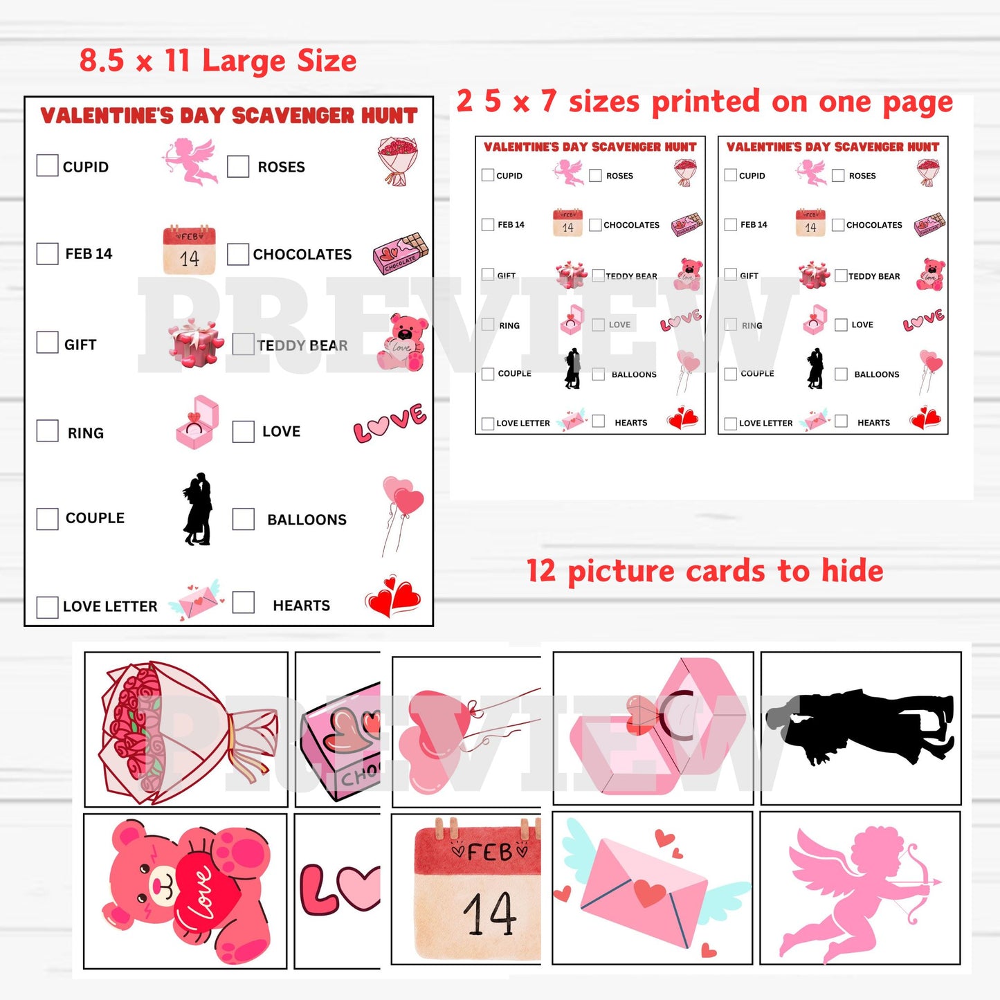 Kids Valentine's Day Scavenger Hunt Clues
Printable Valentine's Day Treasure Hunt Riddles
Toddler Valentine Heart Hunt