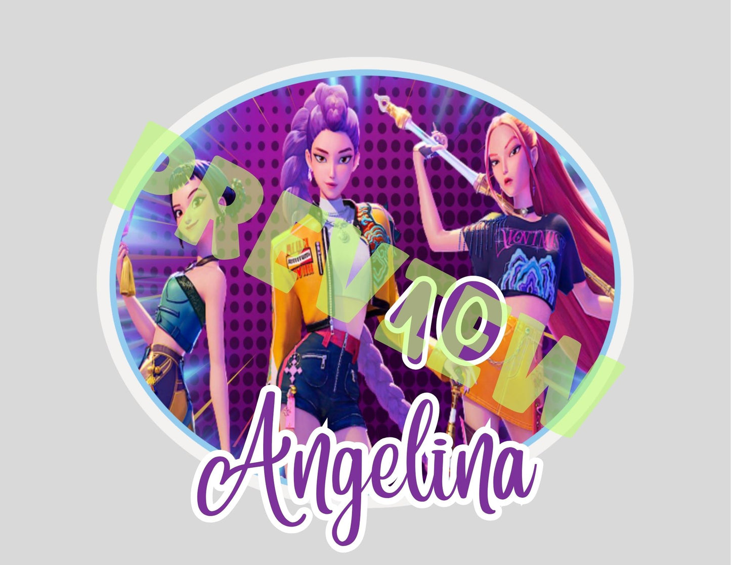 girls kpop cake topper printable