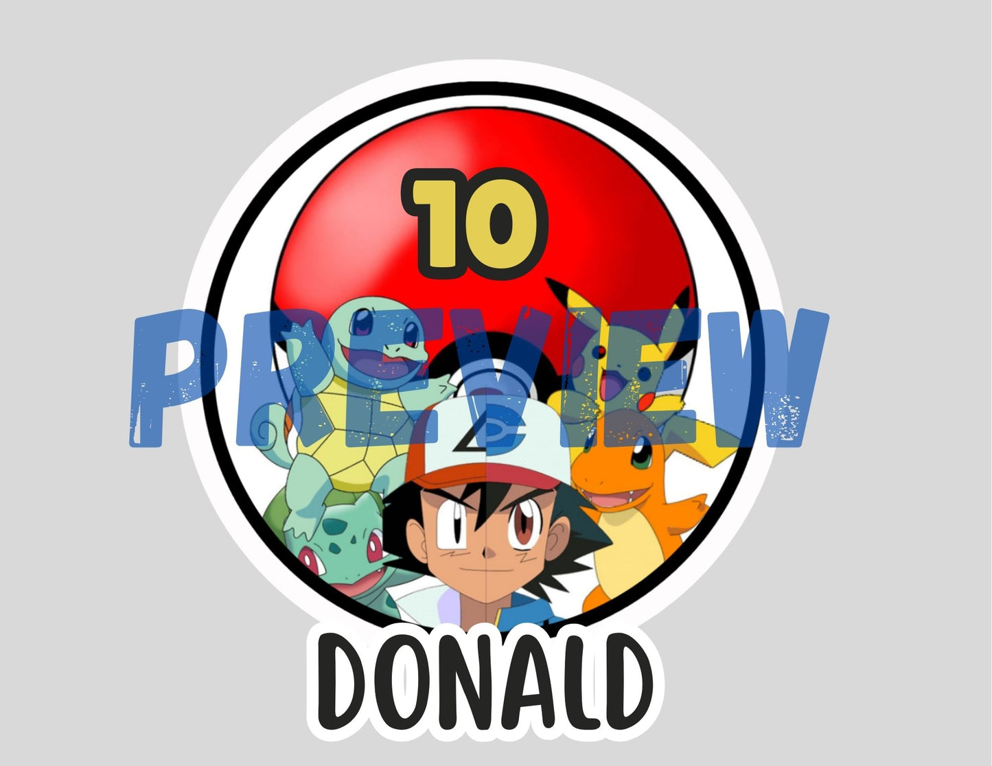 boys pokemon birthday cake topper
