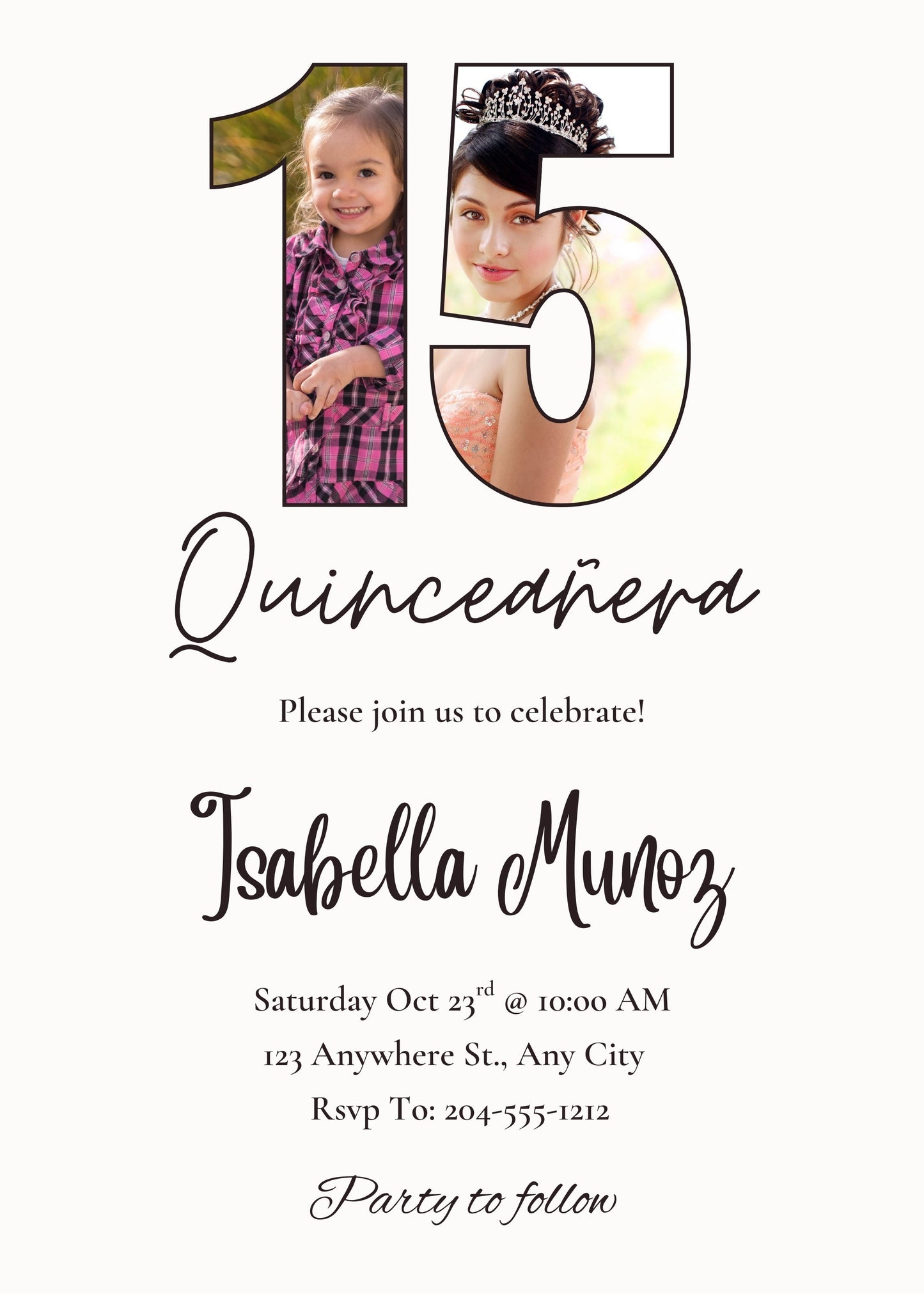quince birthday party invitation online