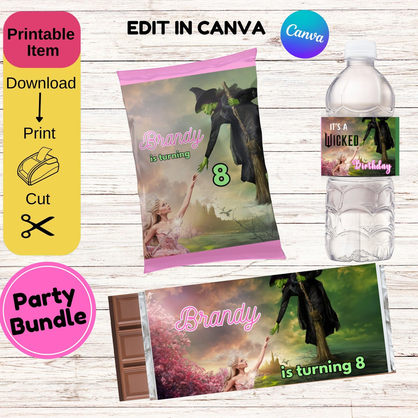 Defy Gravity: Printable Wicked Movie Food Label Bundle | Oz Party Decorations
