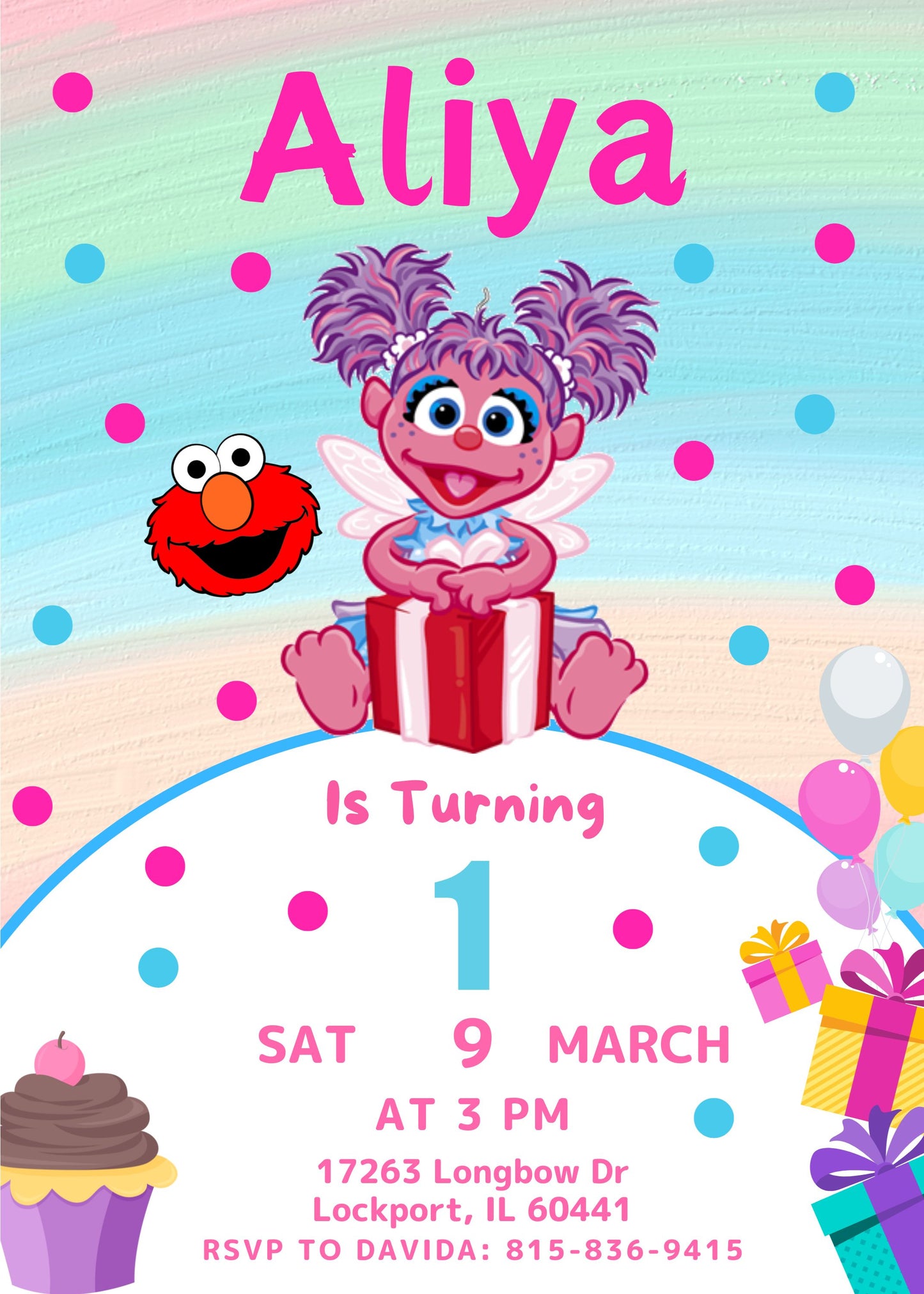 custom abby birthday invitation template