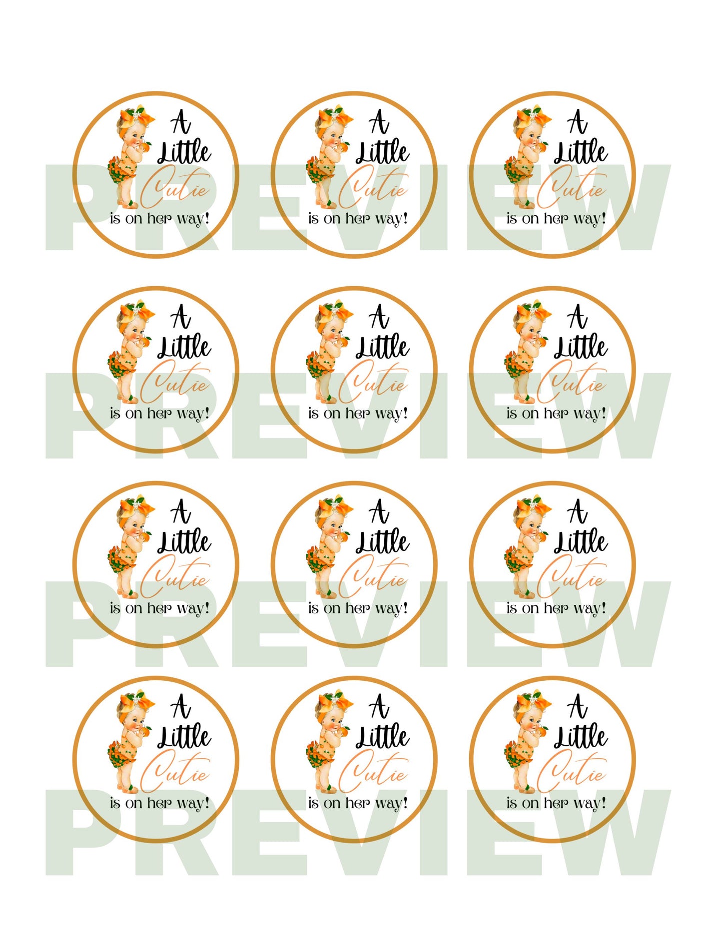 baby girl cupcake toppers