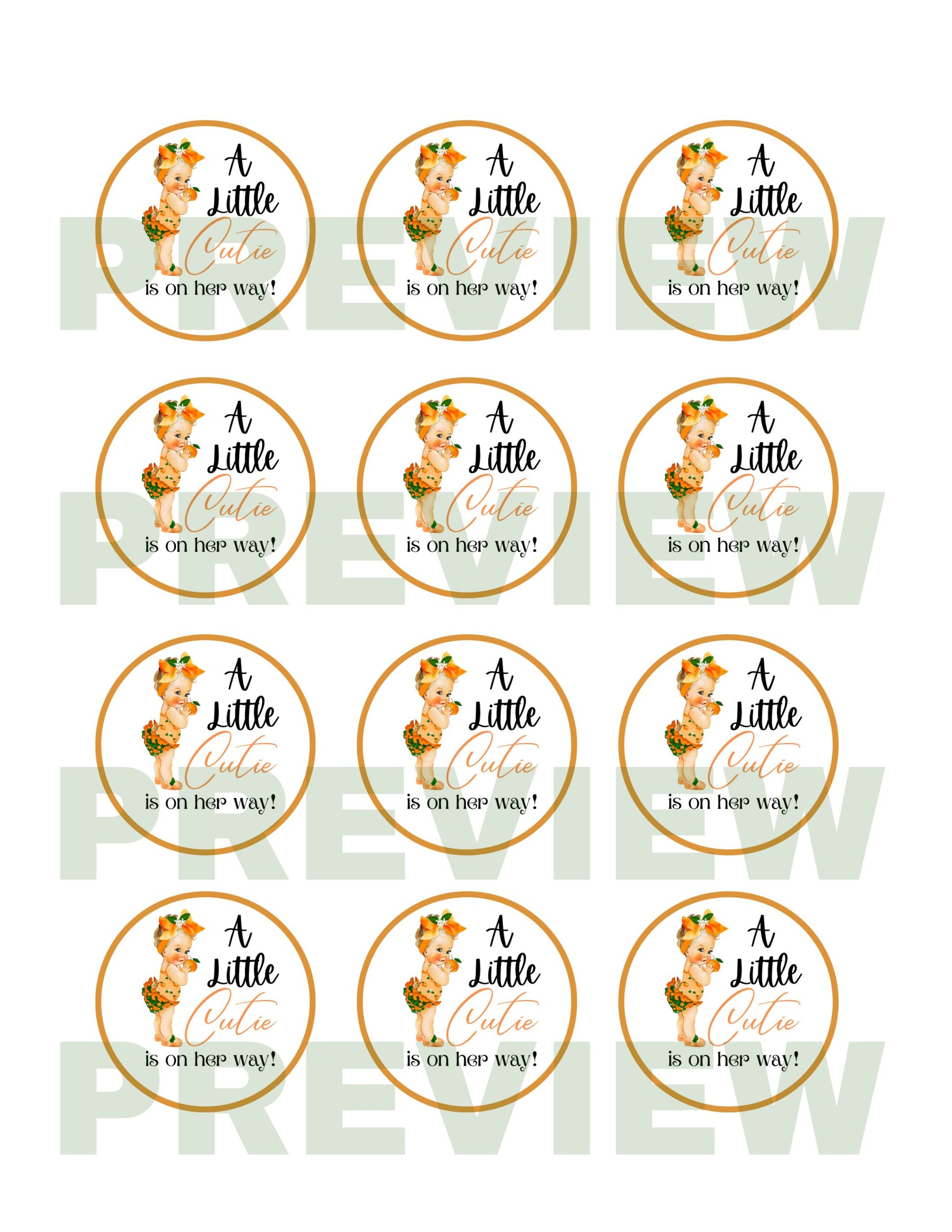 baby girl cupcake toppers