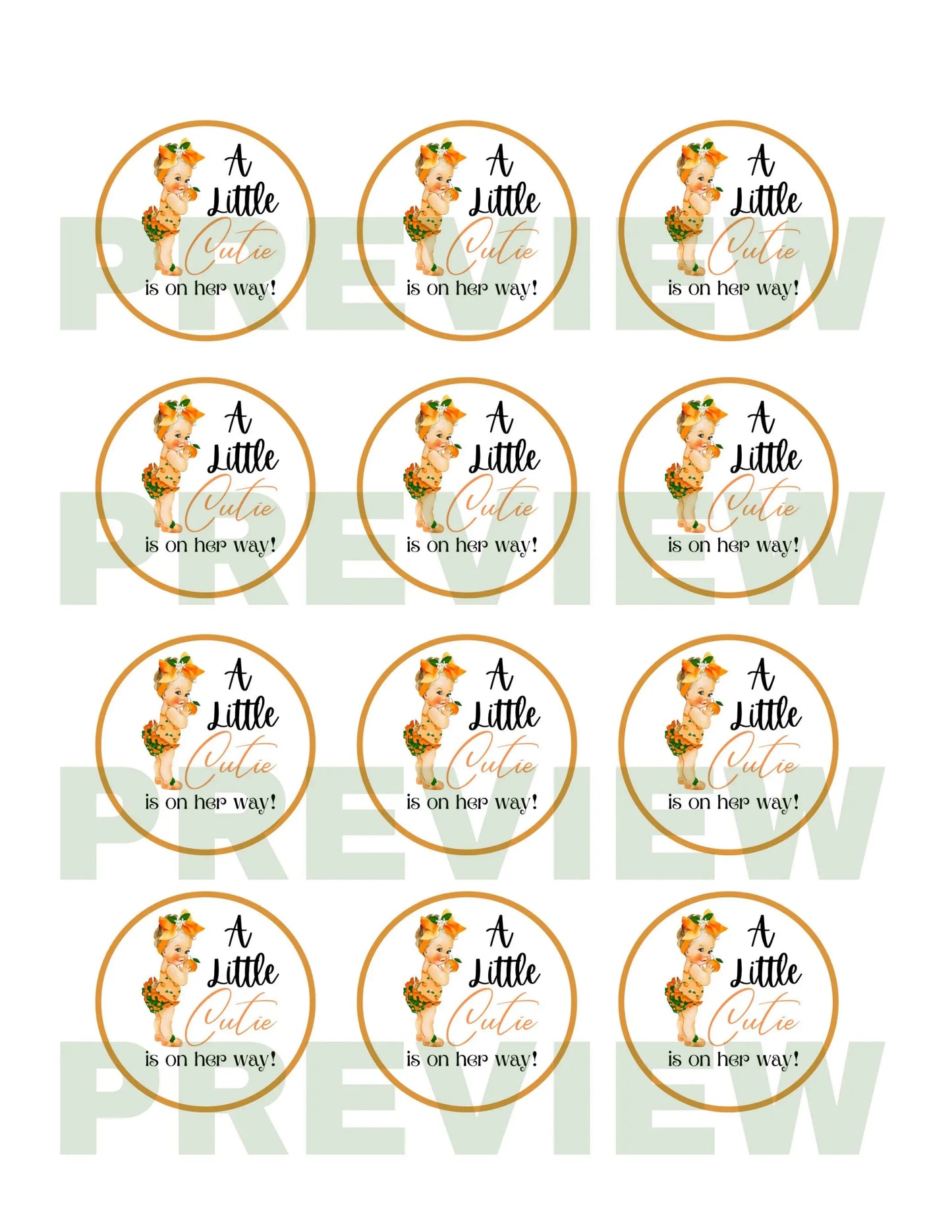 baby girl cupcake toppers