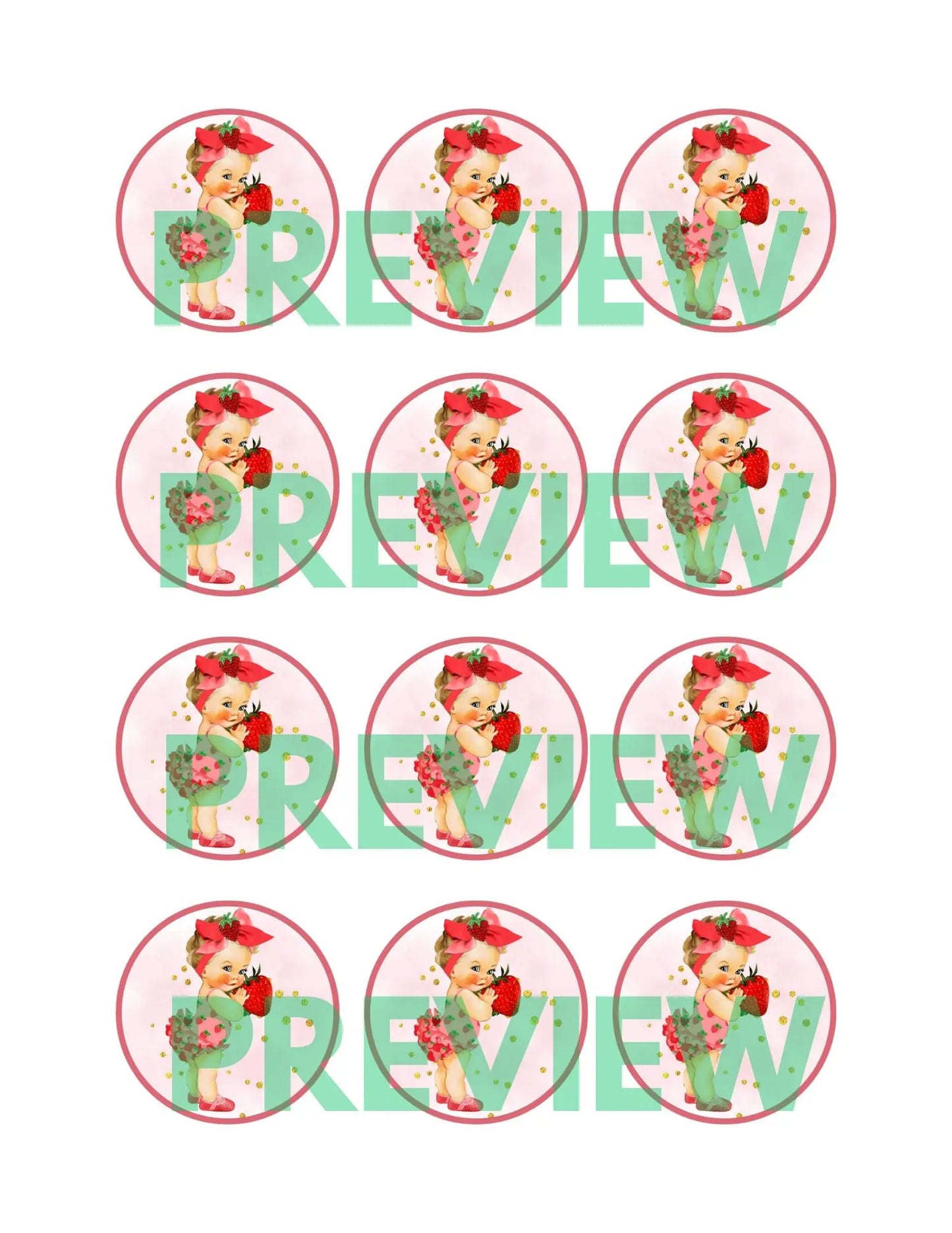 strawberry baby shower cupcake ideas