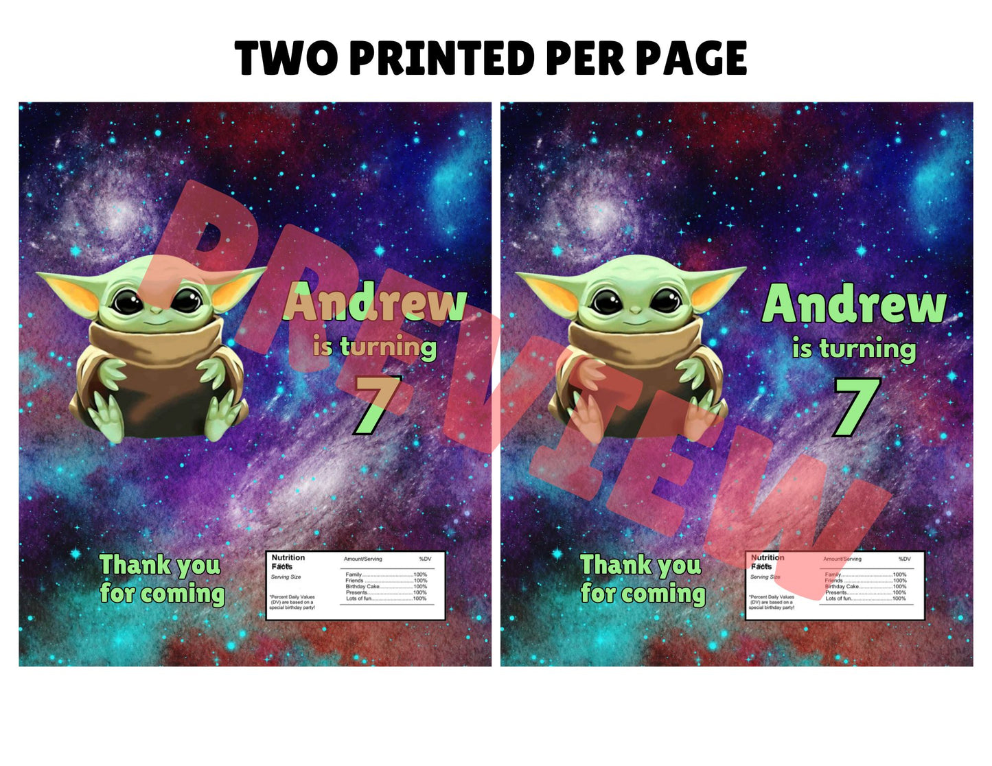 kids baby yoda snack food for party