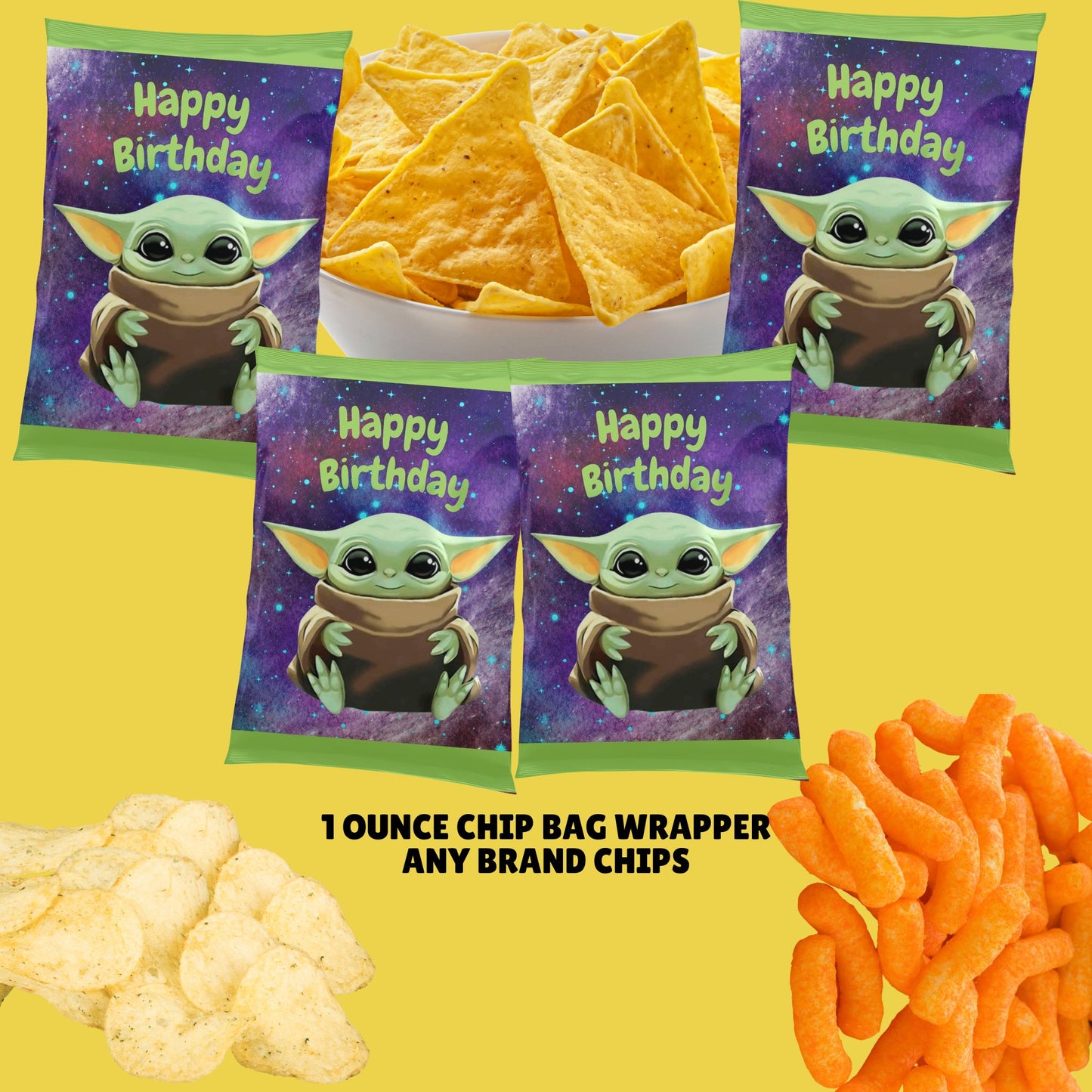 baby yoda printable chip bag wrapper