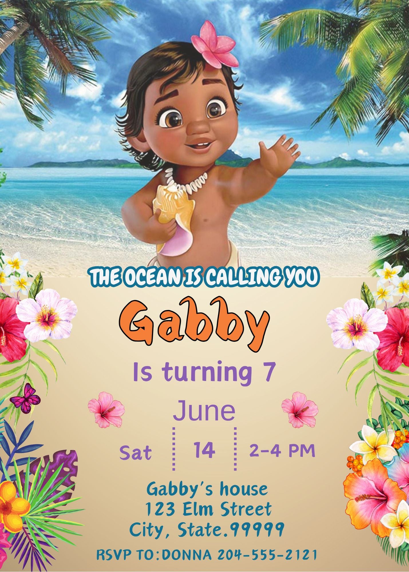 baby moana birthday party ideas