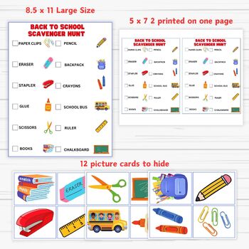 back to school scavenger hunt for kids