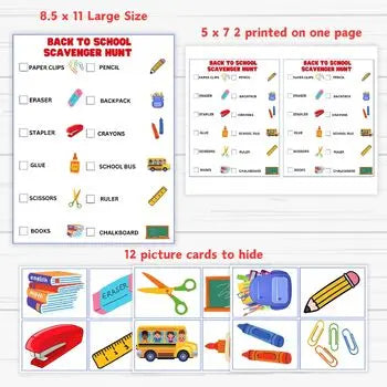 back to school scavenger hunt for kids