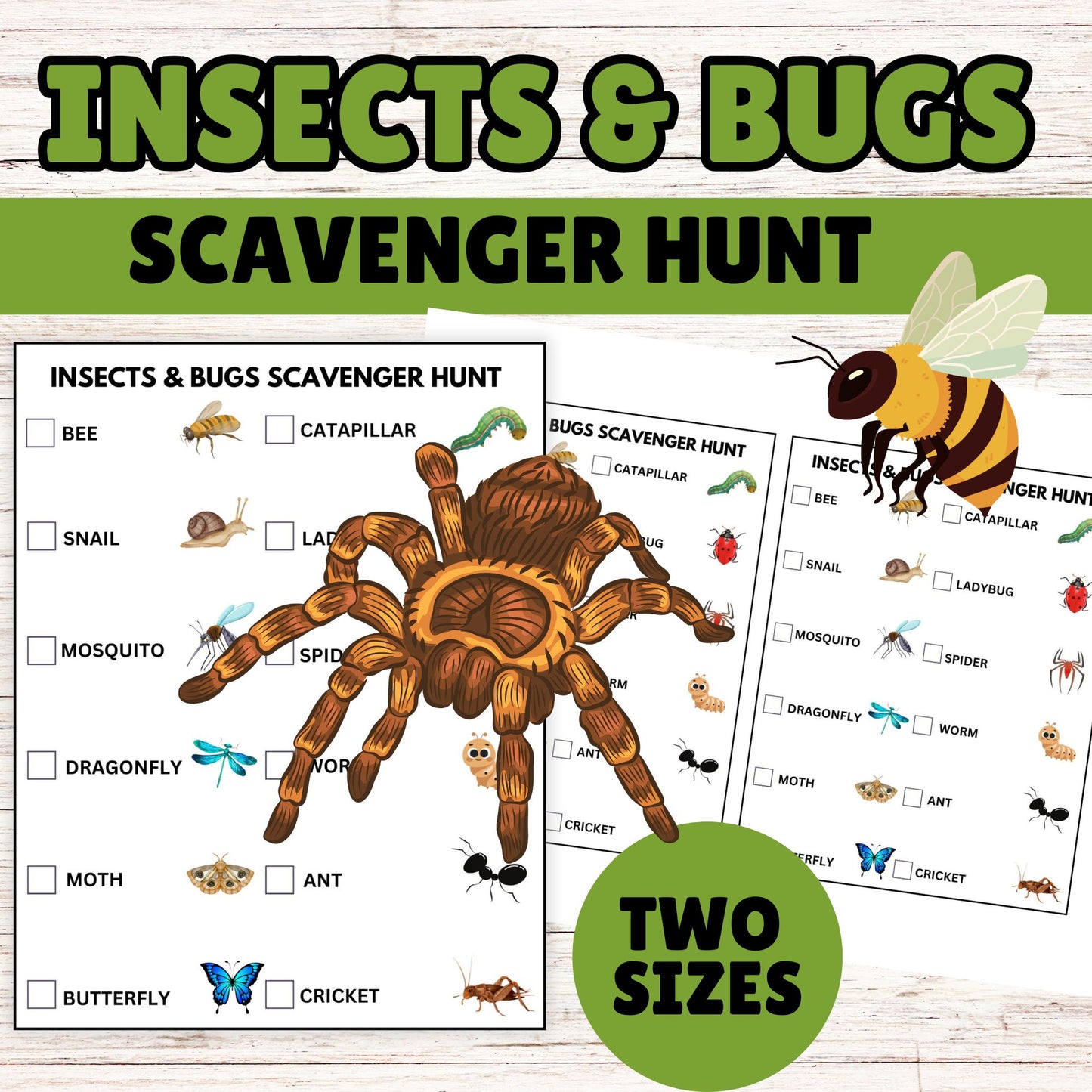 Bug and Insects Scavenger Hunt- Printable Insect Scavenger Hunt Game