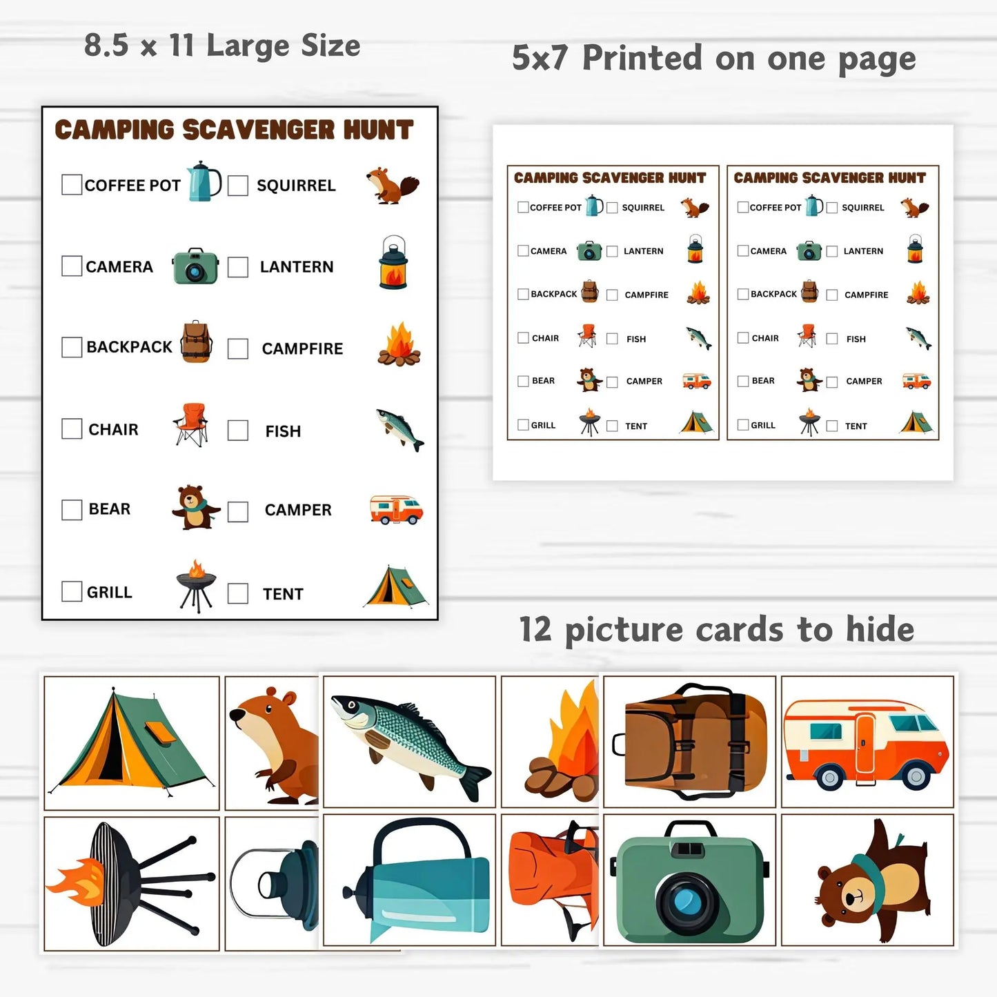 Camping Scavenger Hunt, Nature Scavenger Hunt, Camping Activities for Kids, Campground Games, Printable Scavenger Hunt, Family Camping Activity, Outdoor Explorer Hunt, Nature Study for Kids