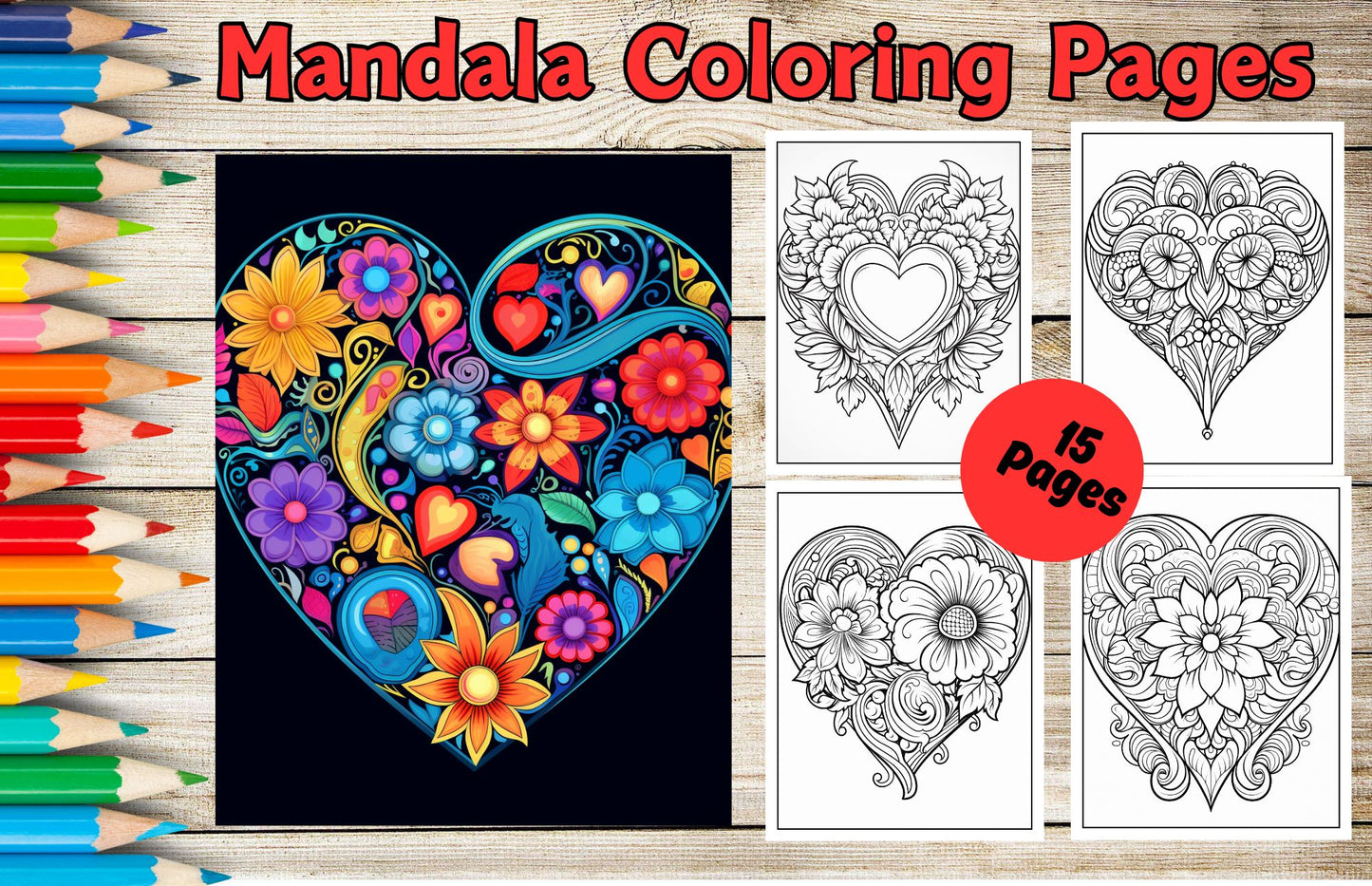 Mandala Coloring Pages- Instant Digital Download