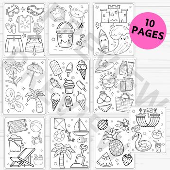 printable summer coloring pages students