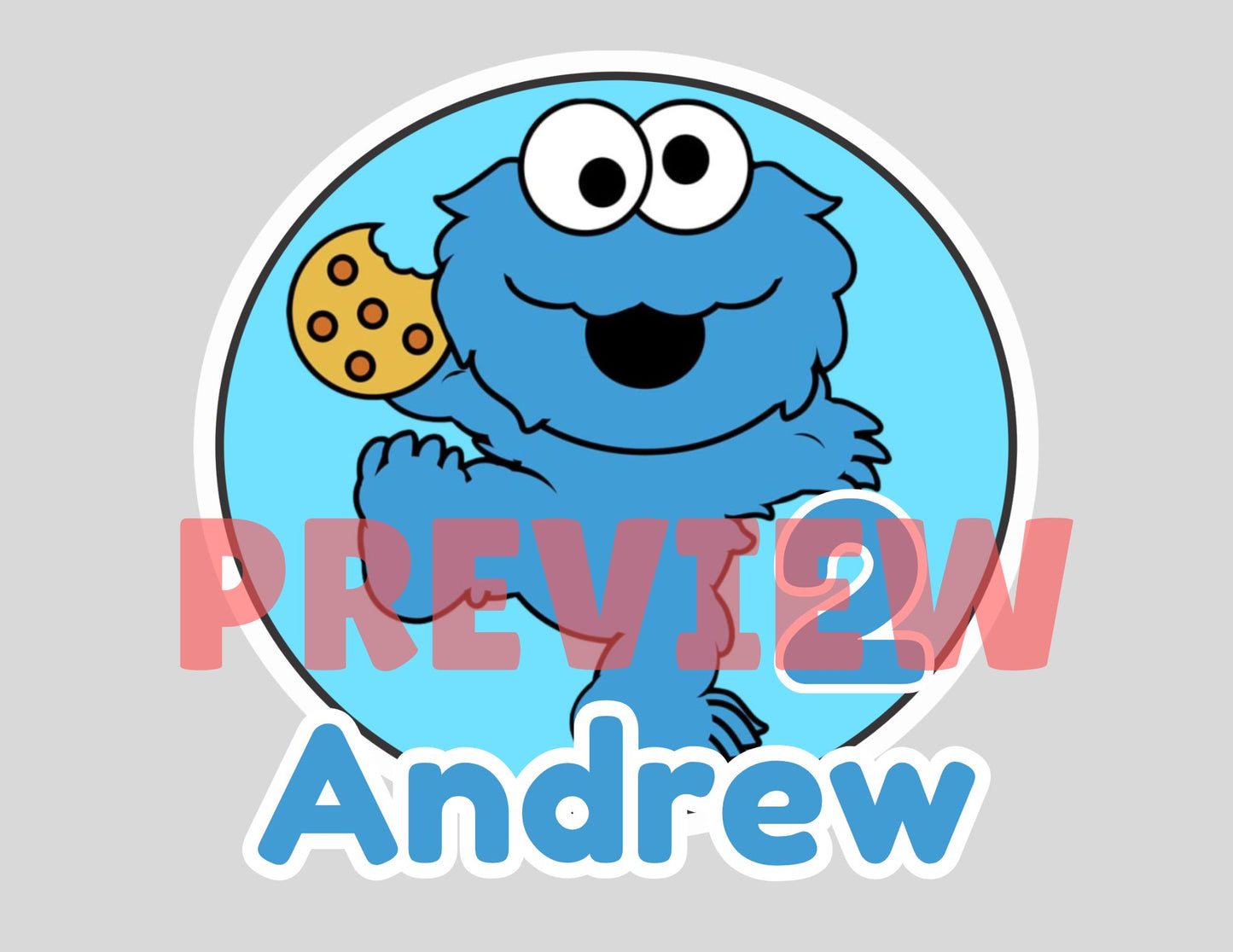 cute cookie monster cake toppers