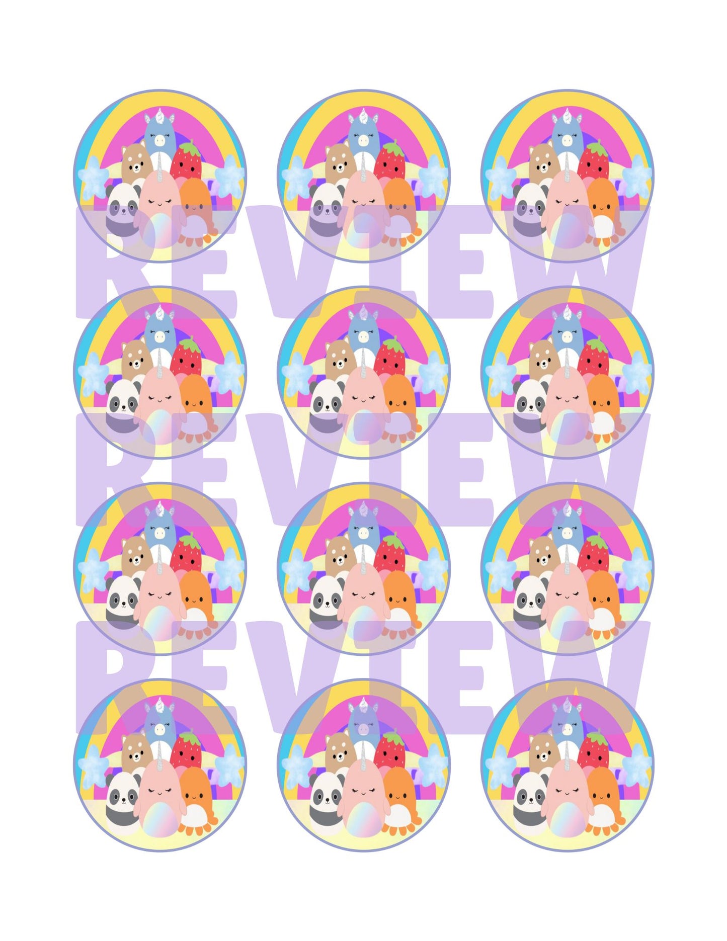 squishmallow cupcake topper ideas