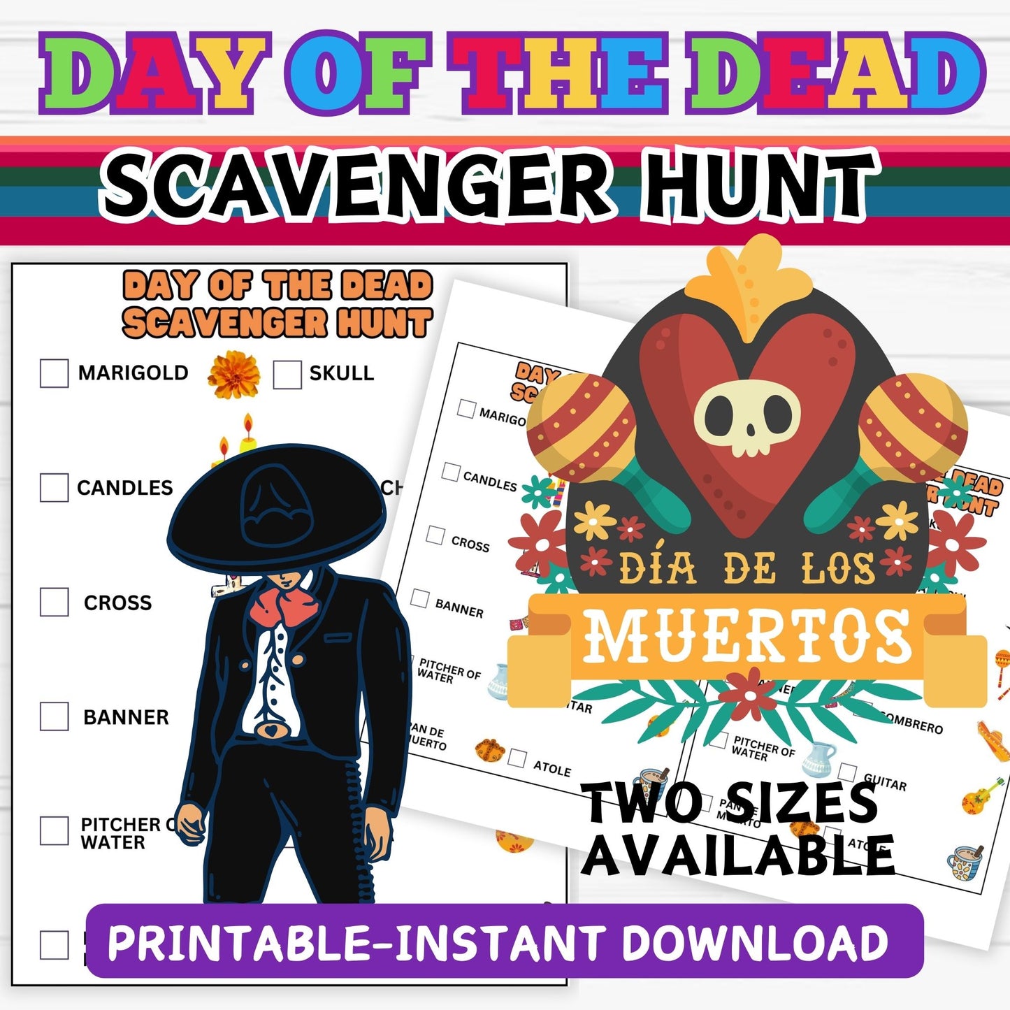 Day of the Dead Scavenger Hunt - Día de Muertos