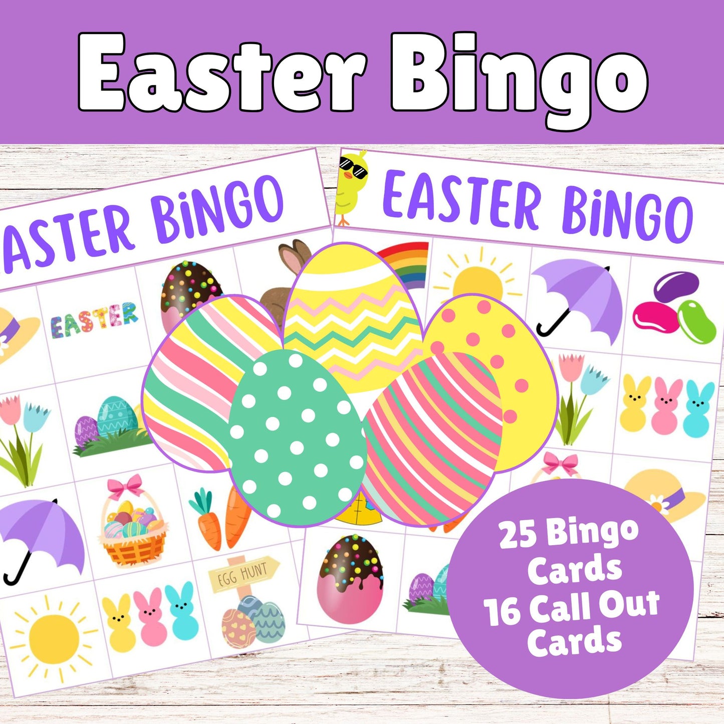 Easter Bingo Game for Kids or Family- Printable Easter Bingo Instant Download