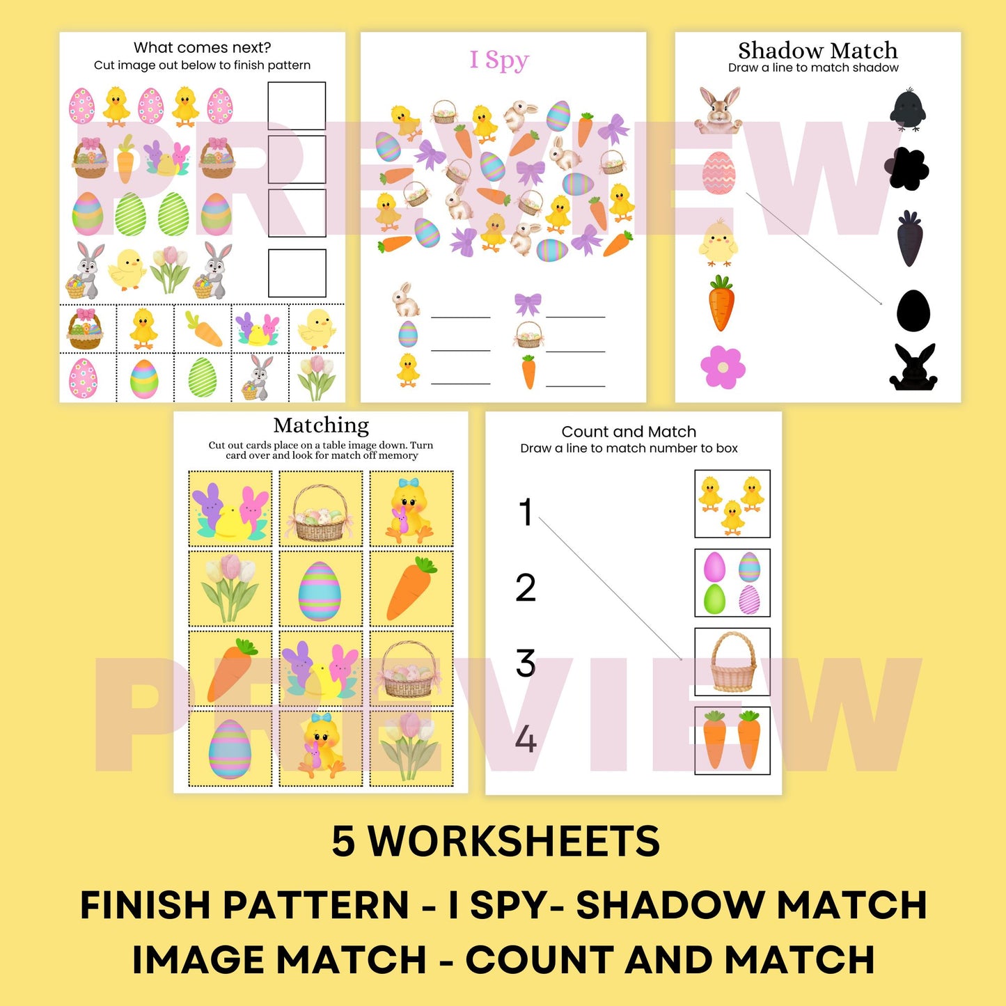 homeschool easter activity packet
