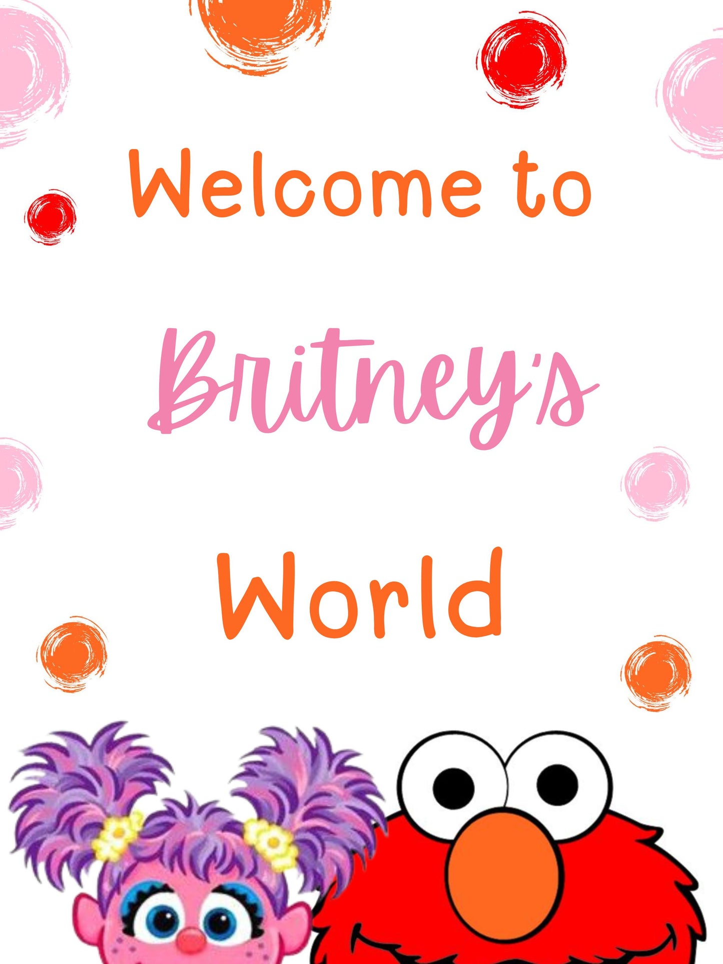 personalized elmo birthday poster
