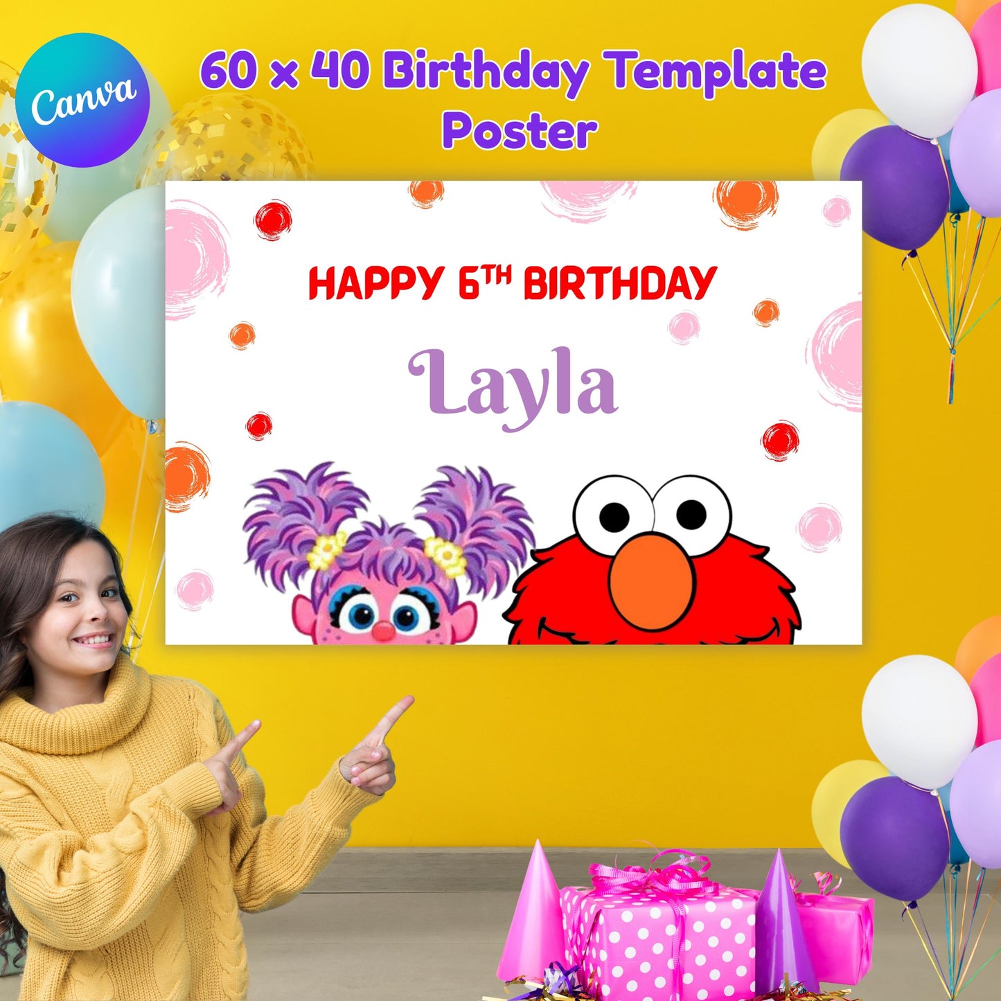 printable elmo and abby birthday poster