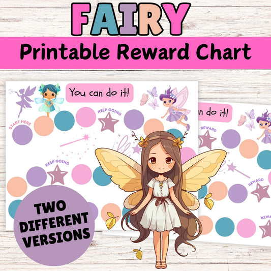 Fairy Princess Reward Chart - Printable Fairy Behavior Chart - Instant Download