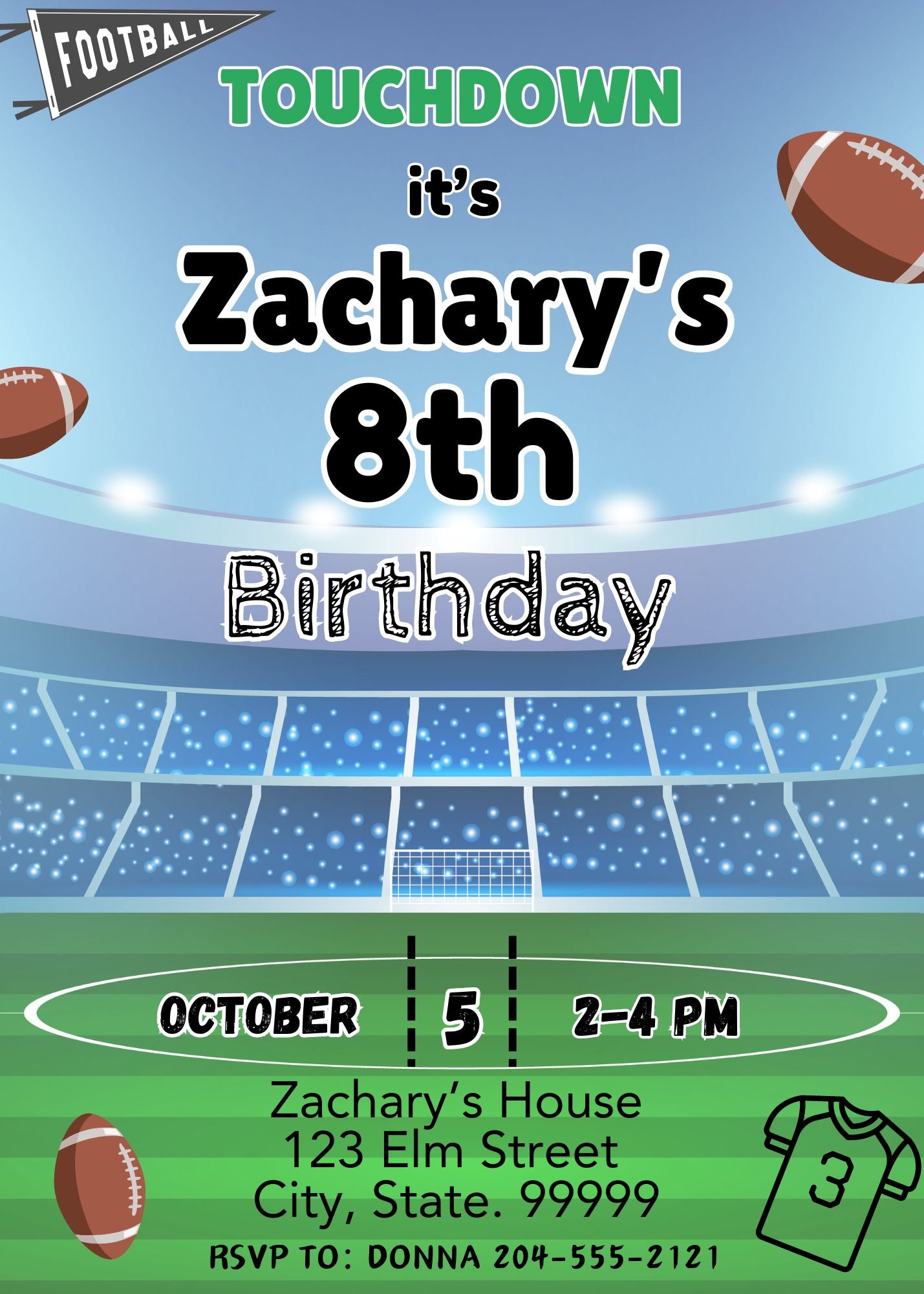 football birthday party ideas