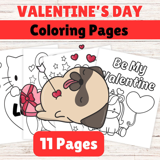 Valentine's Day Coloring Pages - Printable Valentine's Day Coloring Pages