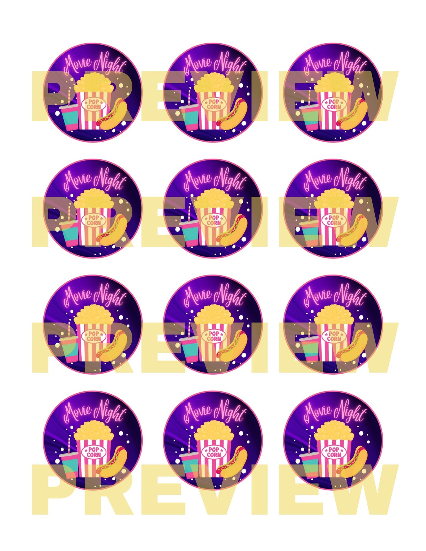 cute girl movie night cupcakes