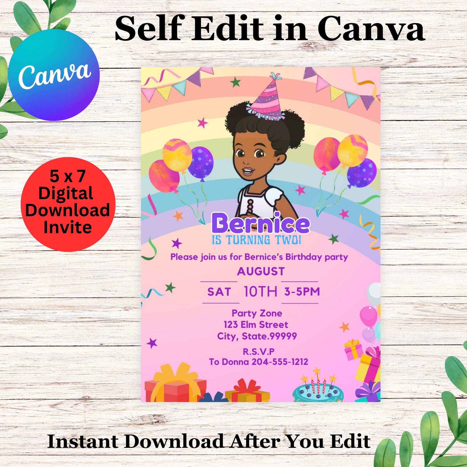 Gracie's Corner Personalized Birthday Invitation- Gracie's Corner Invitation Template