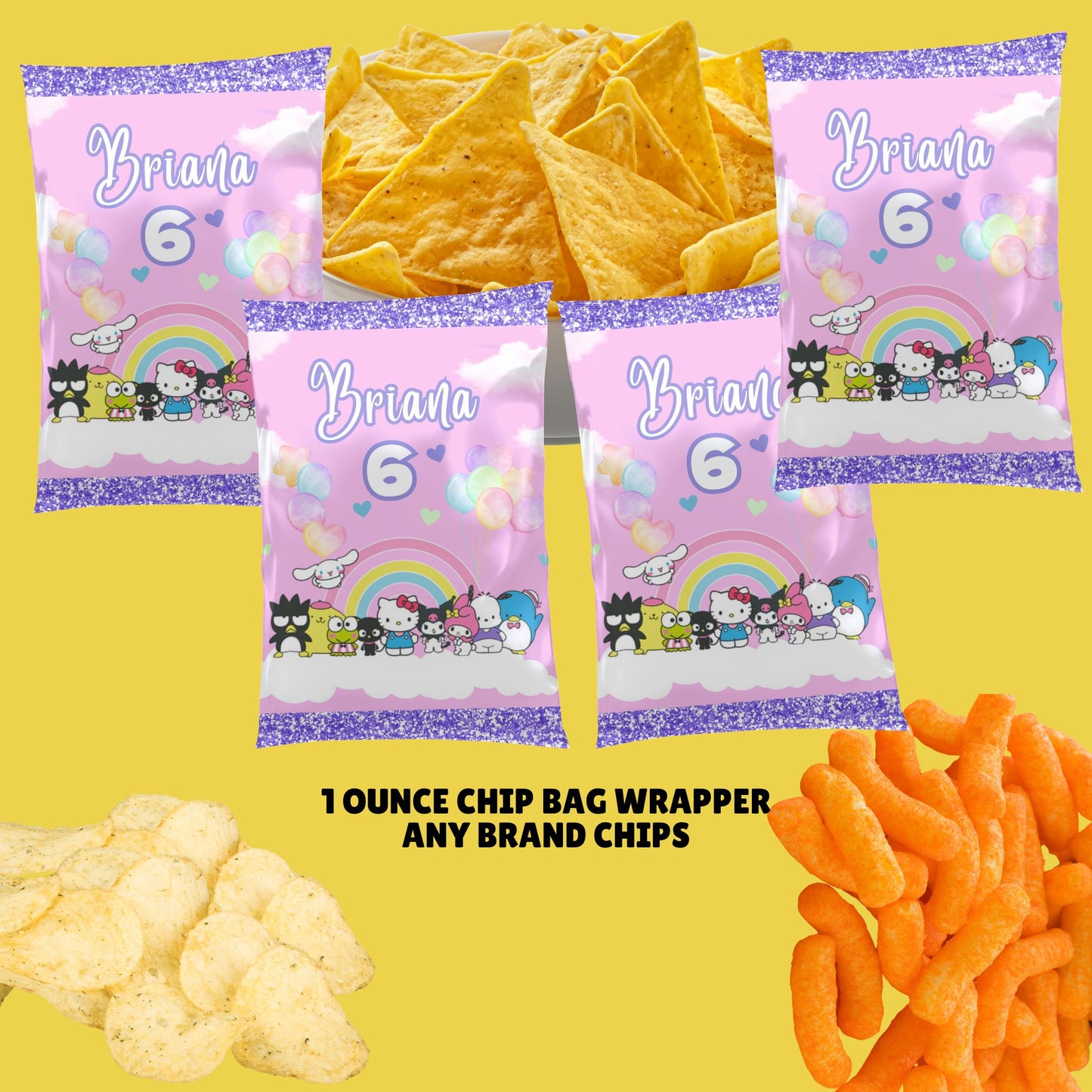 hello kitty and friends party chip bags