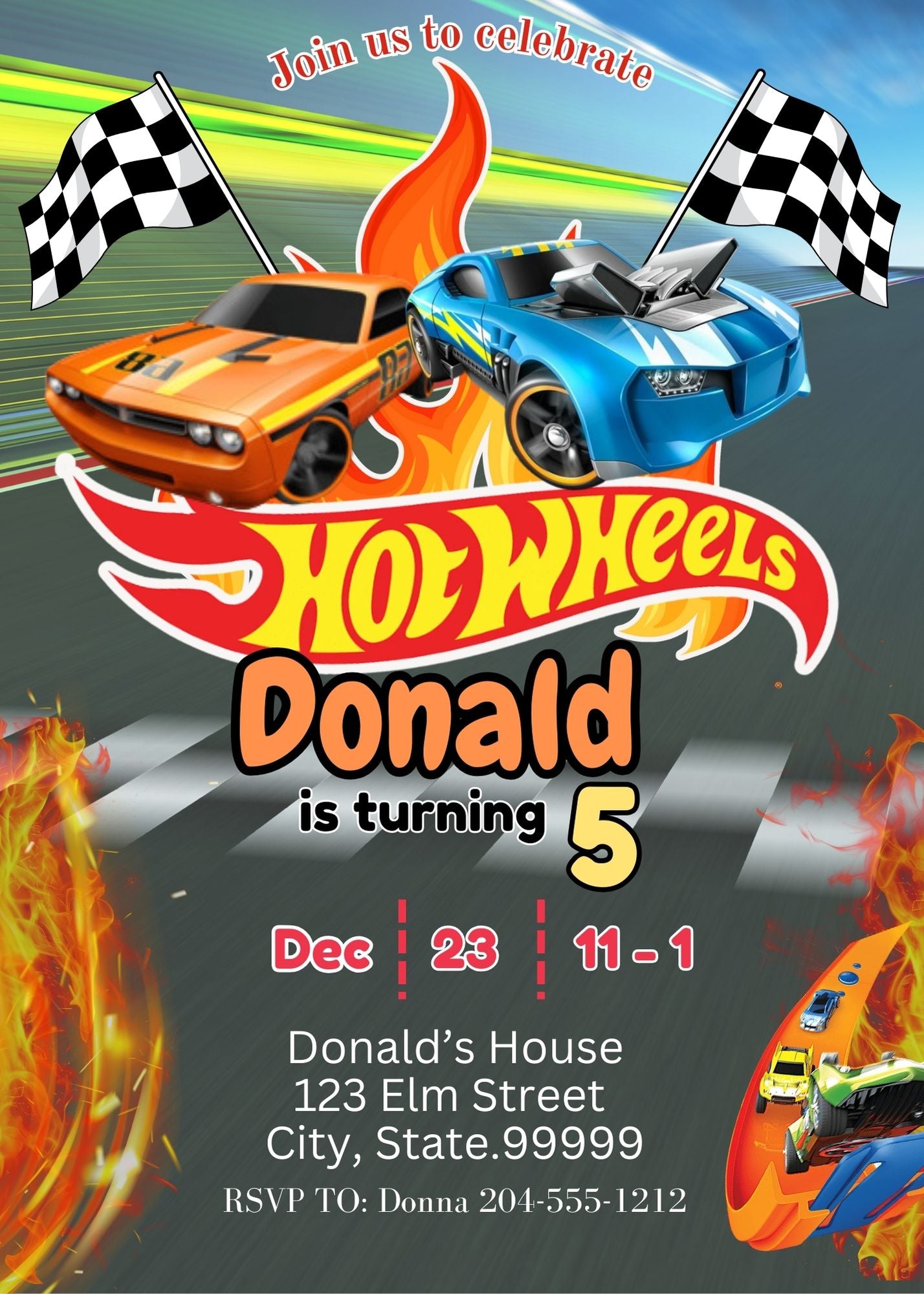 hotwheels birthday party for kids