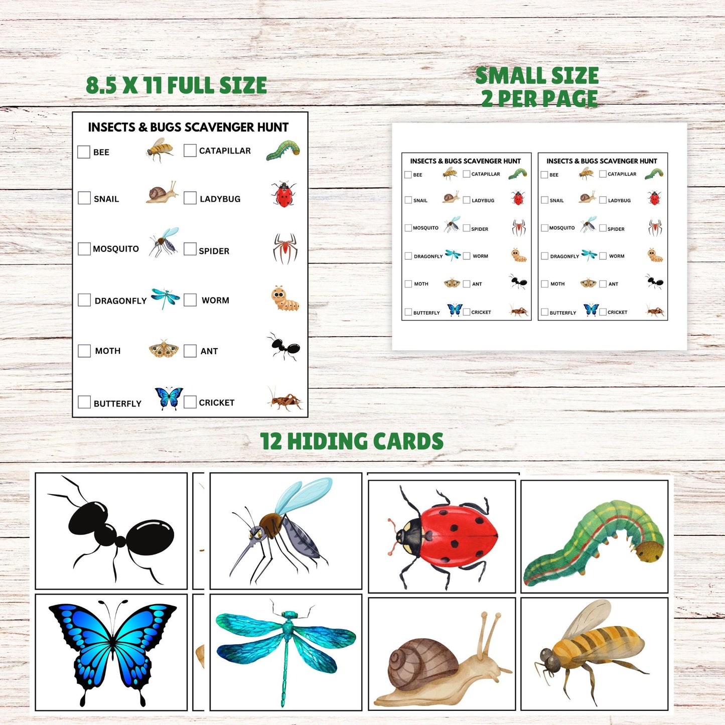 insect printable games for kids