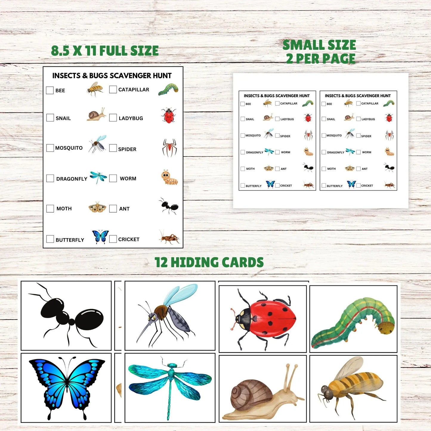 insect printable games for kids