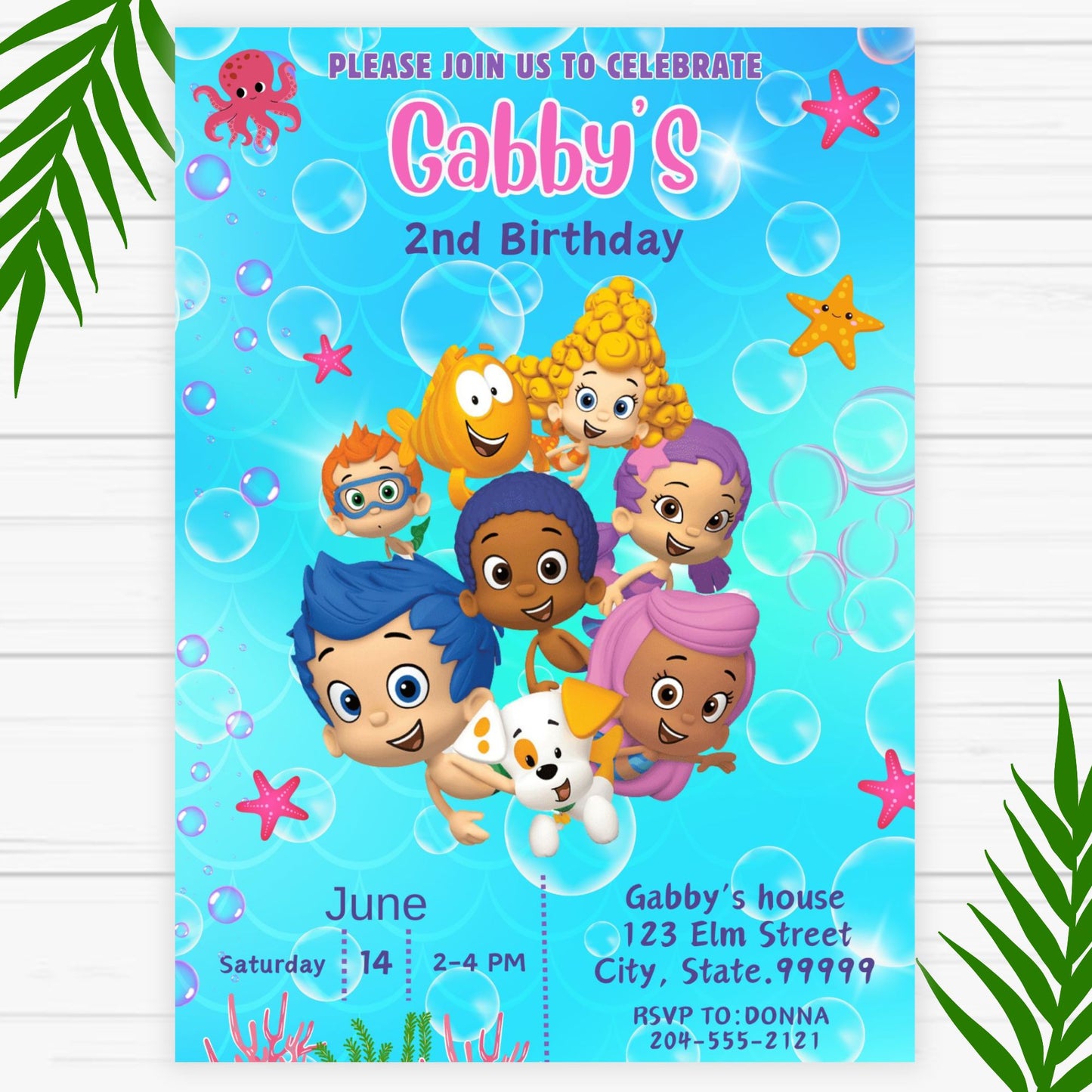 Bubble Guppies Birthday Invitation - Bubble Guppies Printable