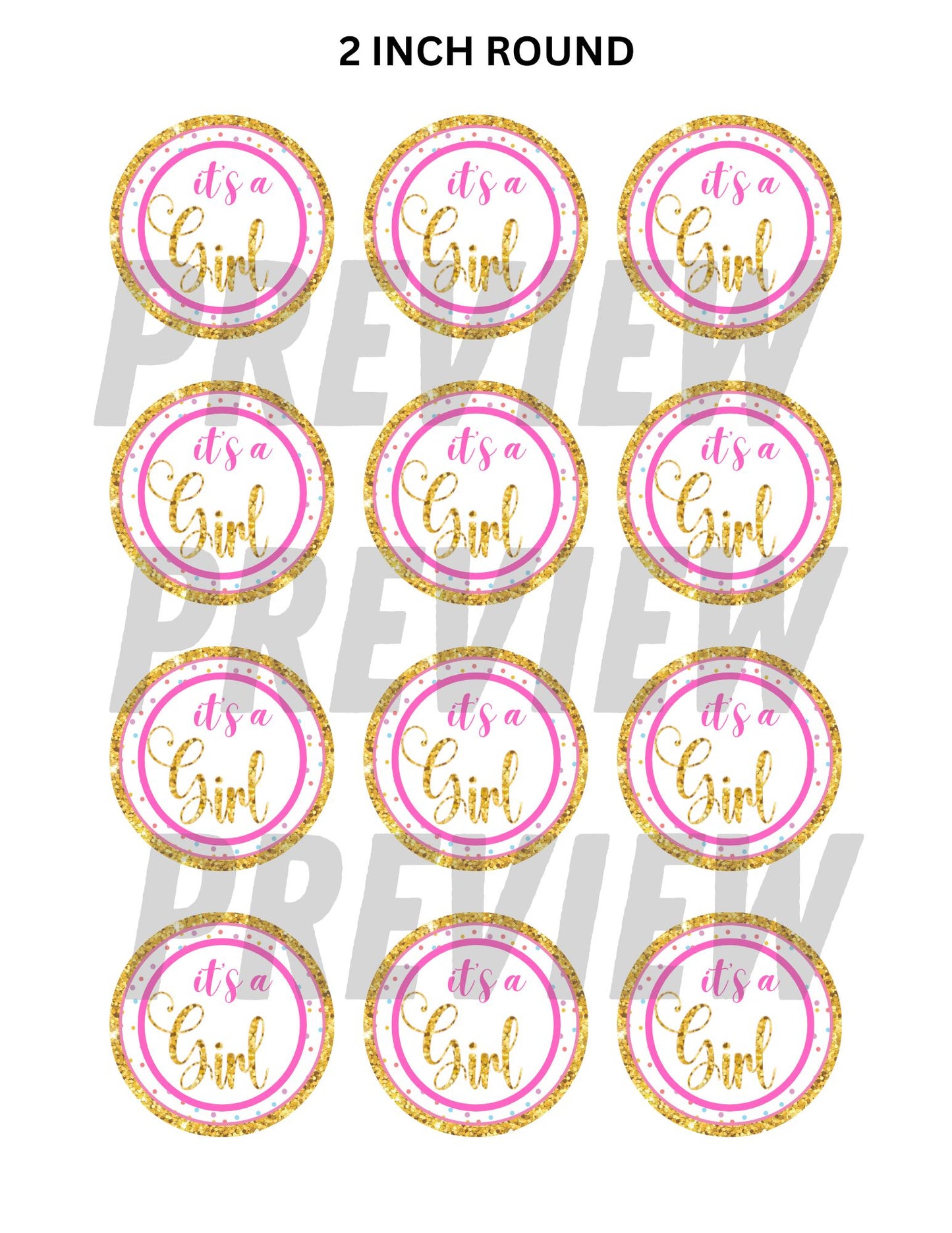 it's a girl cupcake toppers