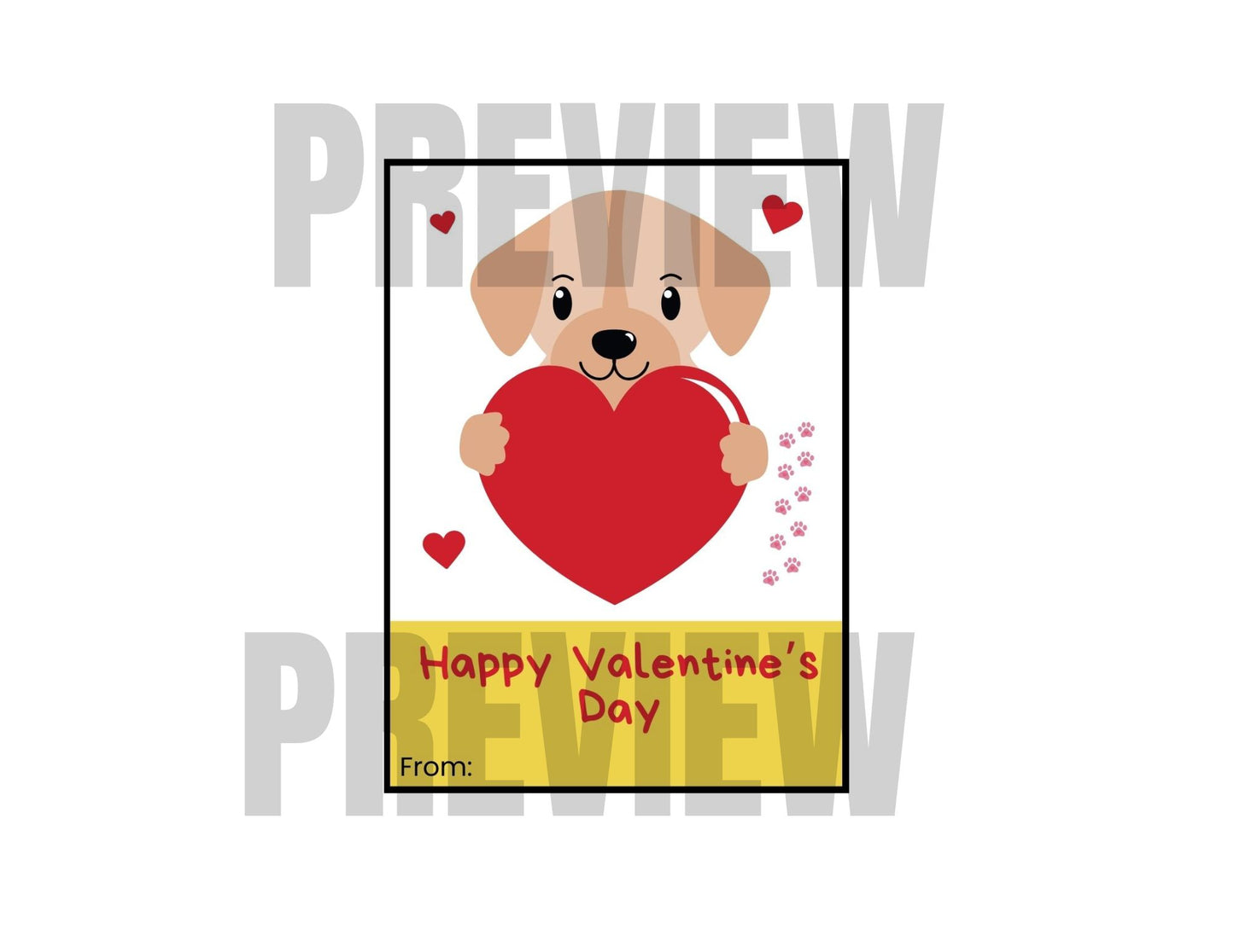 puppy hearts valentine's day cards