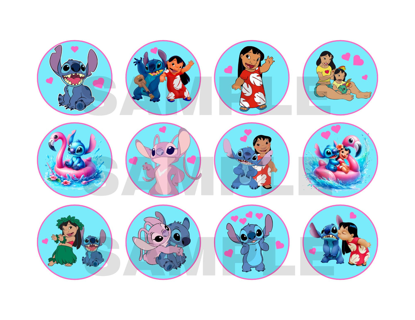 printable lilo and stitch cupcake toppers