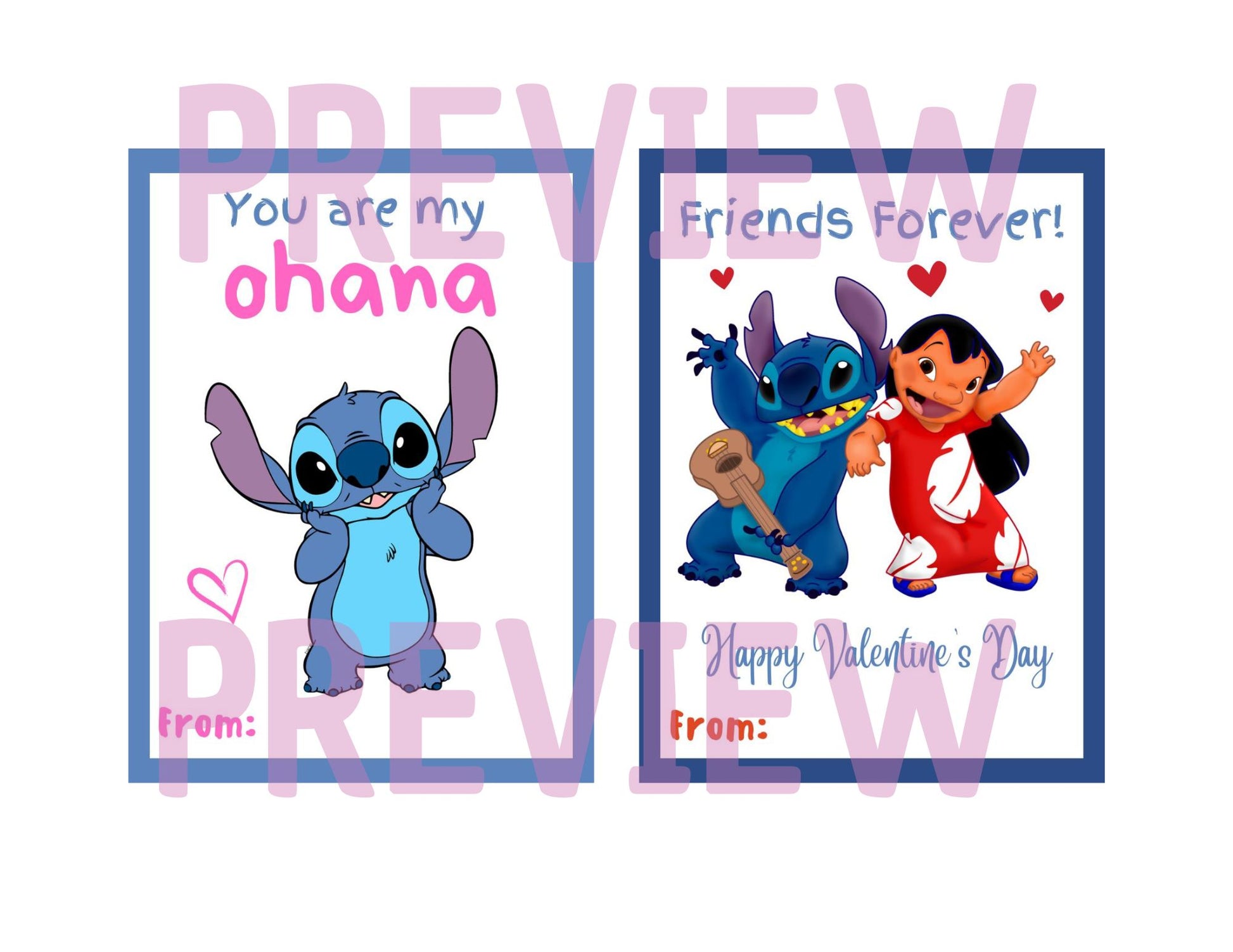 printable lilo and stitch valentine's day card