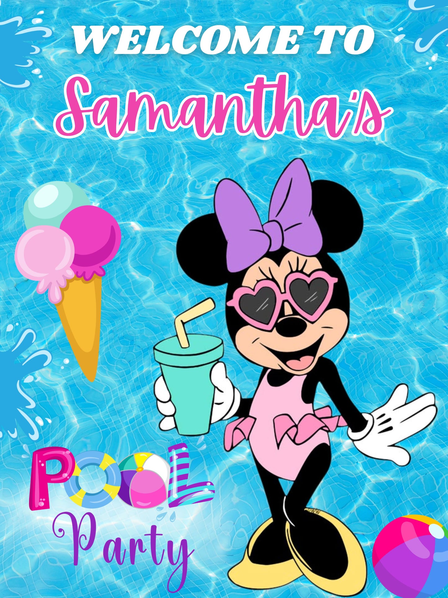 minnie mouse pool party supplies