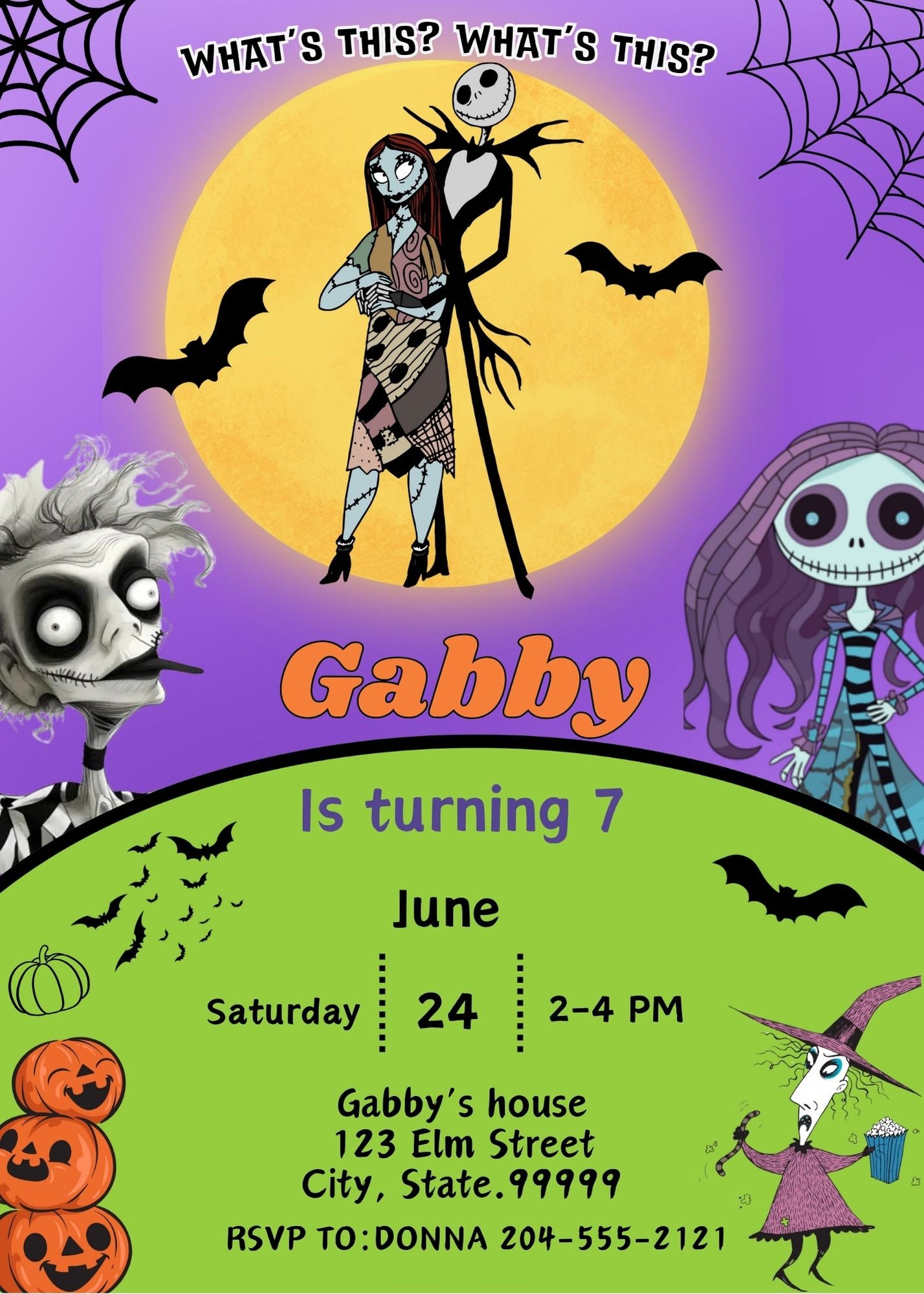 nightmare before christmas party invitation