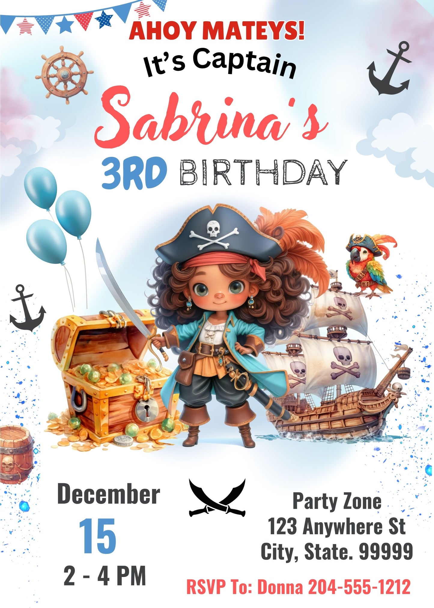 girl pirate birthday party ideas